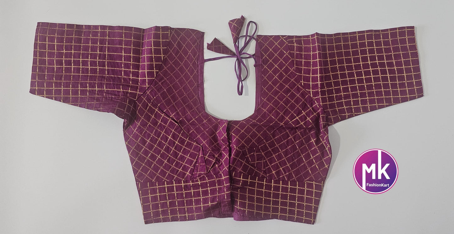 Readymade Saree/Lehenga Blouse - Vibrant colors Koral Silk blouse w lining - Silk base blouse - Size 36", 38", 40", 42" - MK Fashionkart