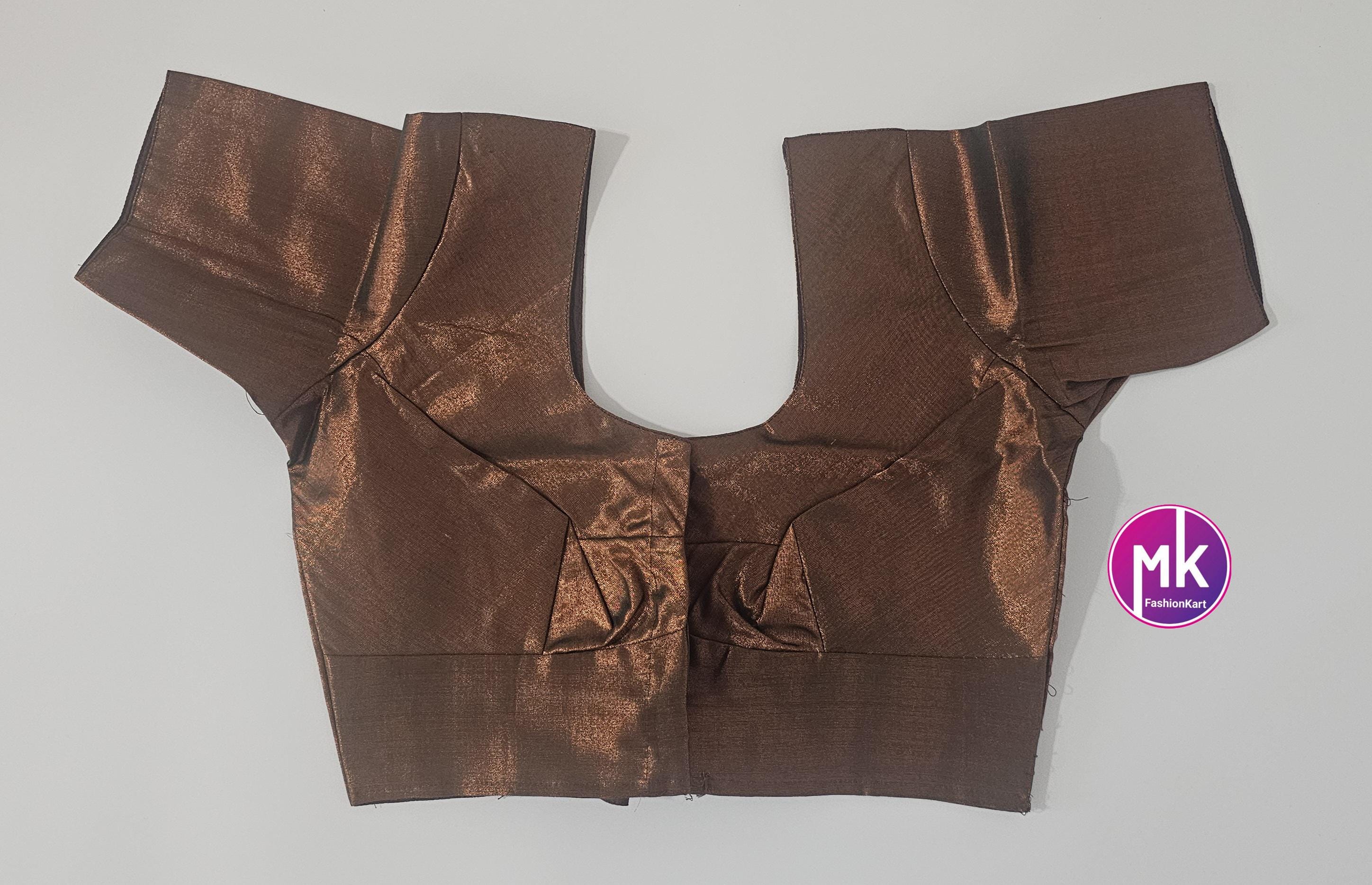 Readymade Saree Blouse/Lehenga Blouse (BATCH 1) - Vibrant colors Shiny Silk base blouse with lining - Size 38" -MK Fashionkart