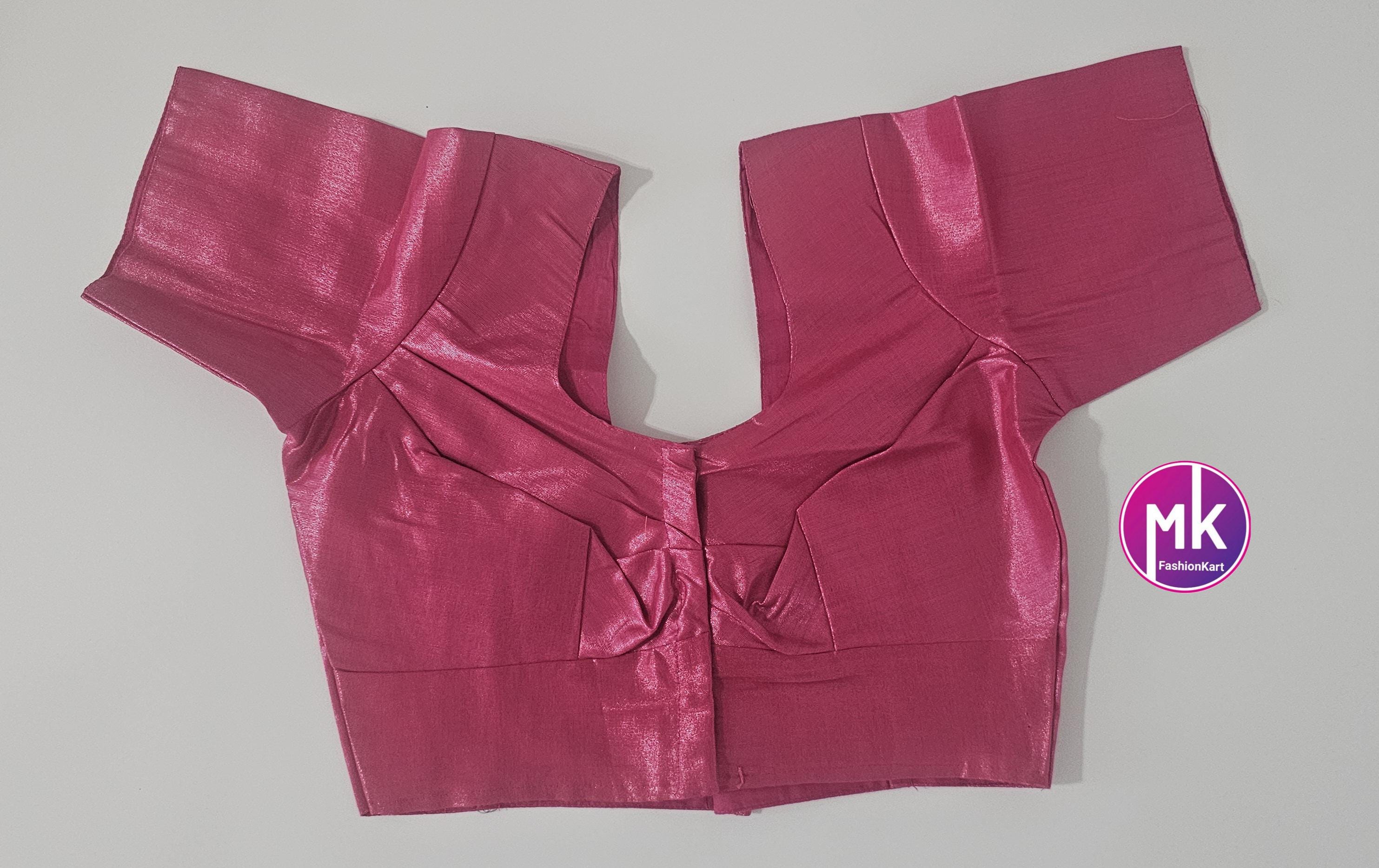 Readymade Saree Blouse/Lehenga Blouse (BATCH 1) - Vibrant colors Shiny Silk base blouse with lining - Size 40" -MK Fashionkart