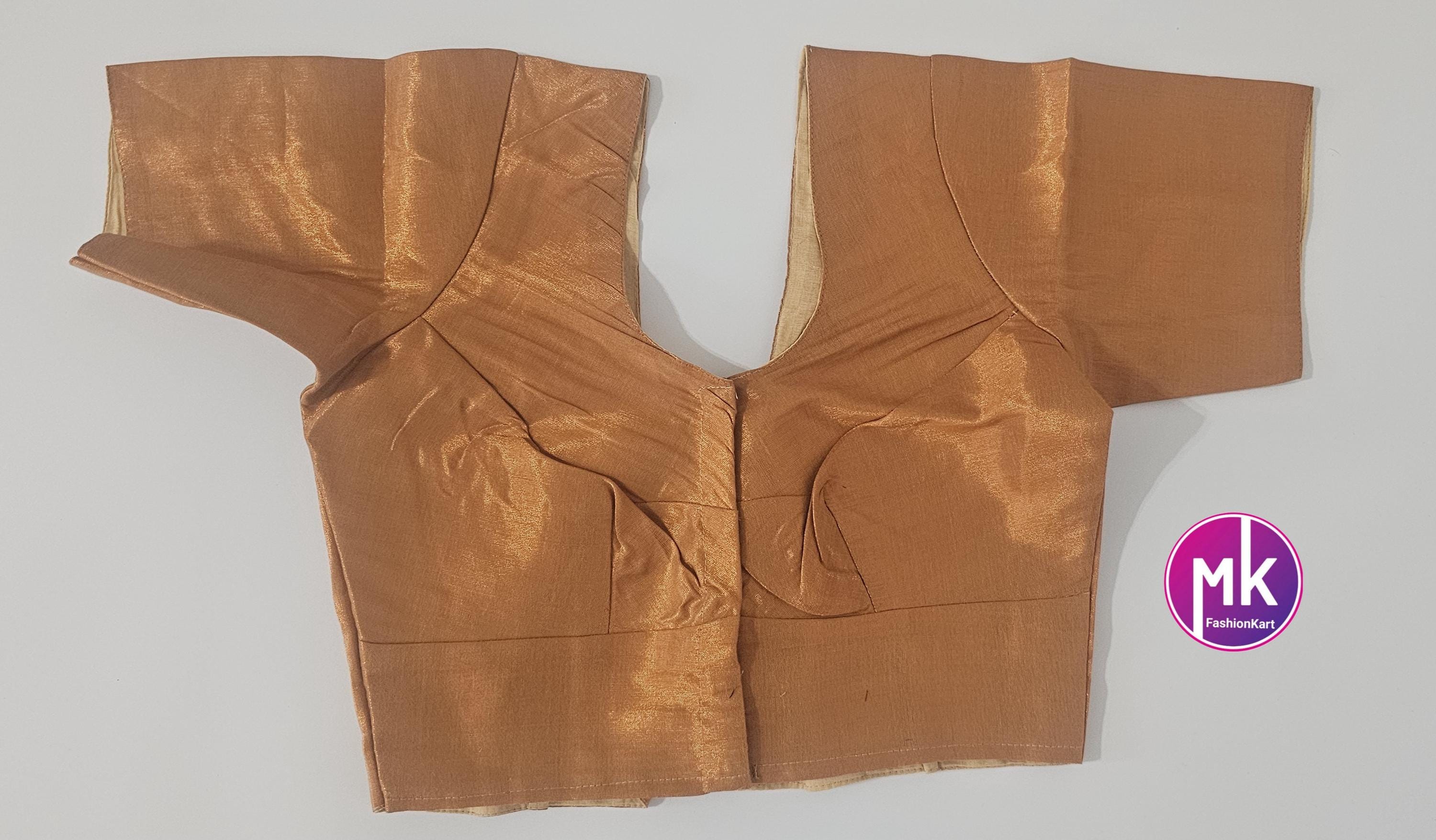 Readymade Saree Blouse/Lehenga Blouse (BATCH 1) - Vibrant colors Shiny Silk base blouse with lining - Size 40" -MK Fashionkart