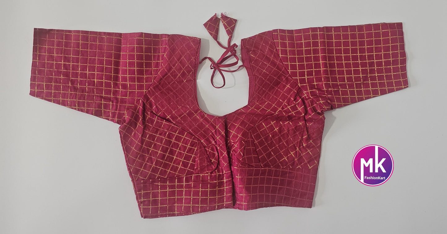 Readymade Saree/Lehenga Blouse - Vibrant colors Koral Silk blouse w lining - Silk base blouse - Size 36", 38", 40", 42" - MK Fashionkart