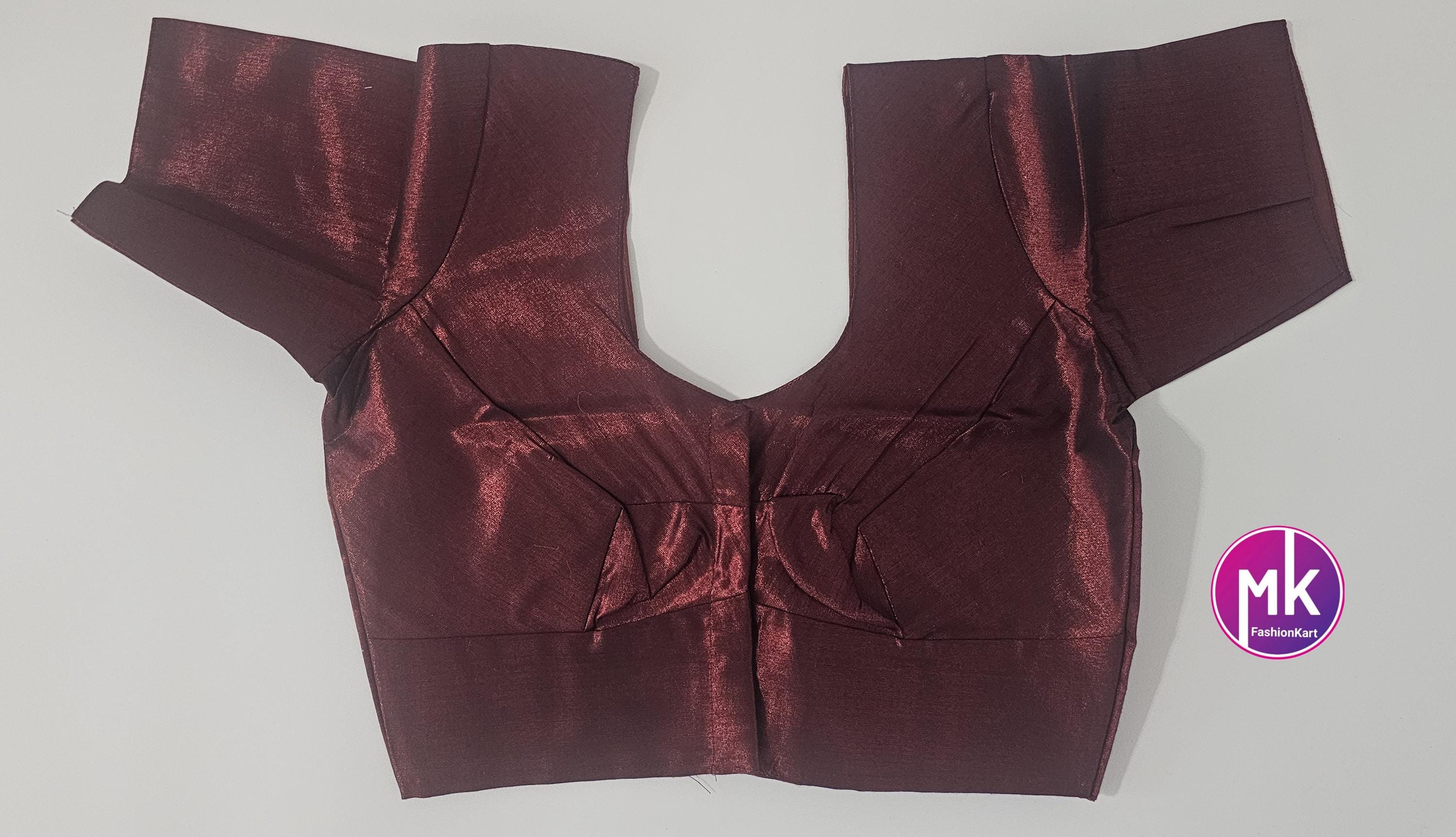 Readymade Saree Blouse/Lehenga Blouse (BATCH 1) - Vibrant colors Shiny Silk base blouse with lining - Size 38" -MK Fashionkart