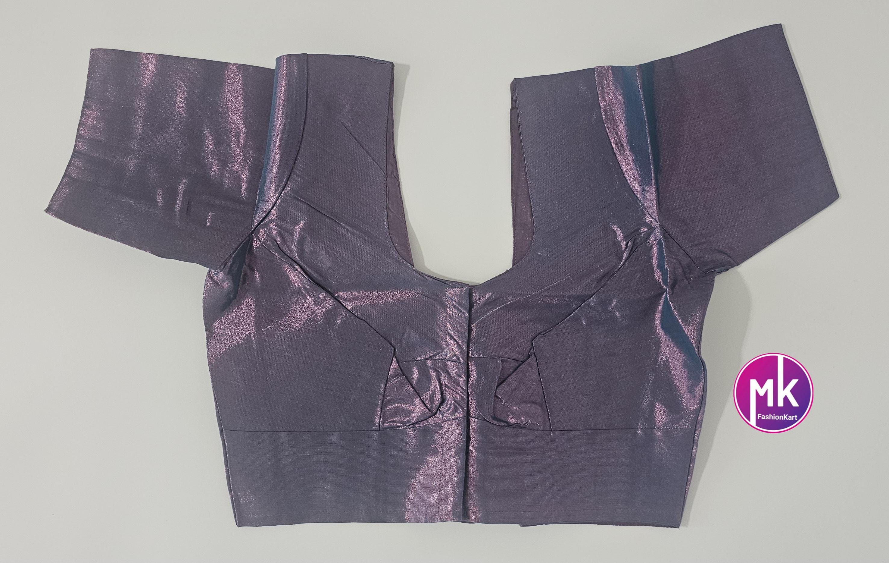 Readymade Saree Blouse/Lehenga Blouse (BATCH 1) - Vibrant colors Shiny Silk base blouse with lining - Size 40" -MK Fashionkart