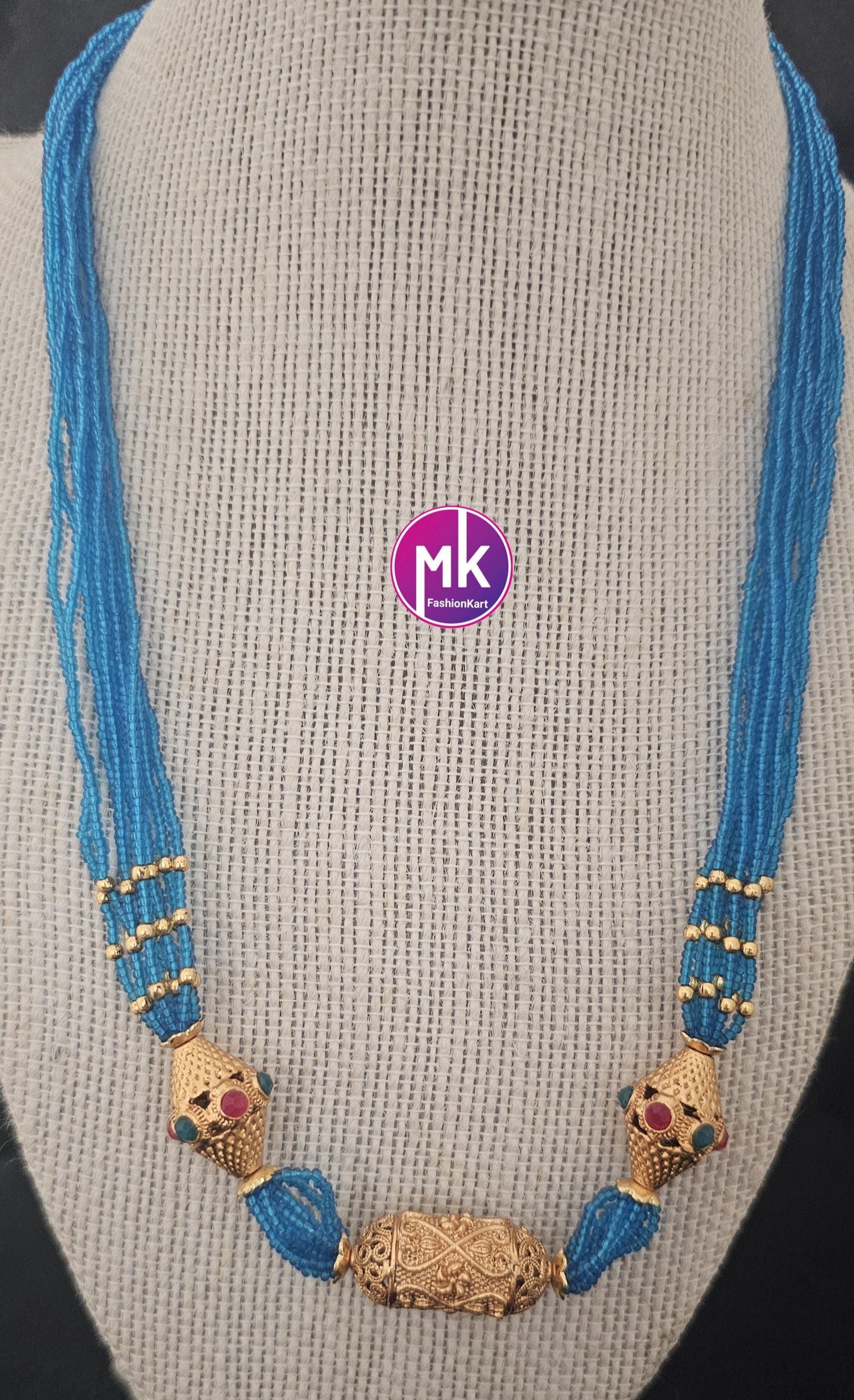 Crystal bead multi-strand long trendy chain - Long chain - Fashion Jewelry - MK Fashionkart