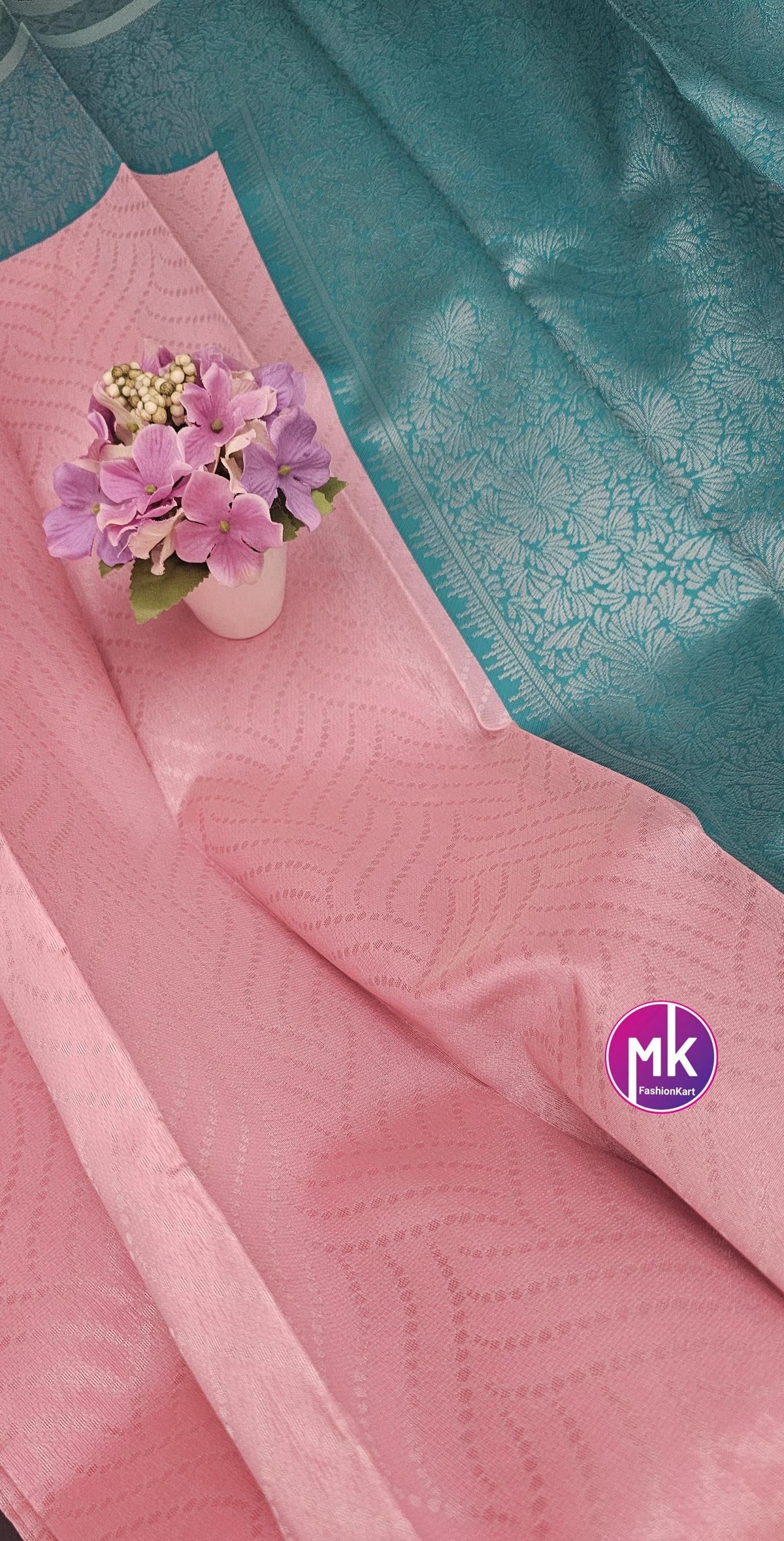 Vibrant color Fancy Art Silk Sarees with Contrast pallu and Running blouse - Saree with running blouse - Partywear Saree - MK Fashionkart