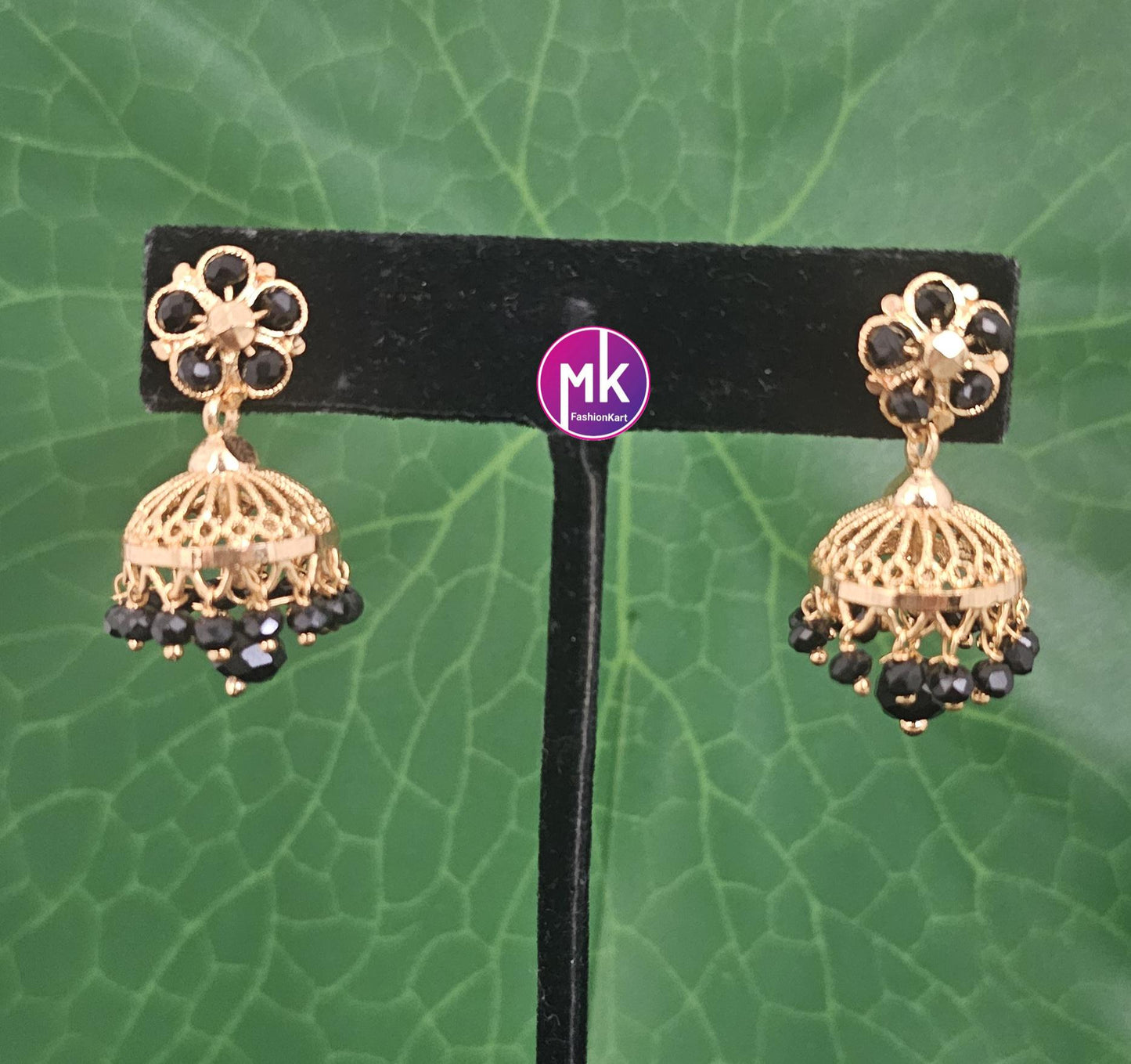 Mom and Daughter Gold finish cute Jhumka with hanging beads - MK Fashionkart - Fashion Jewelry