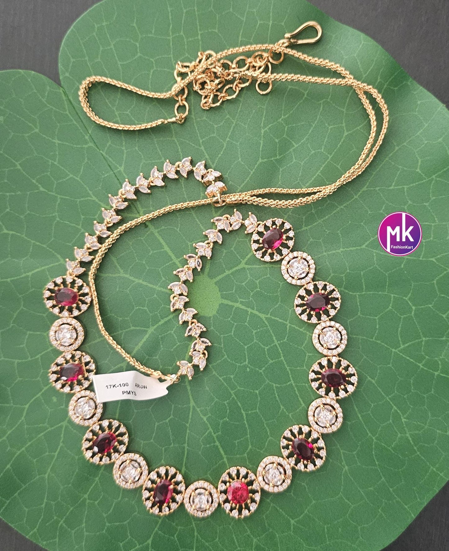 Premium Quality Gold finish with AD stones Hip Chain - Vaddanam-Kamarbandh-Kamarpatta-Waist belt-Hip belt - Belly chain - MK Fashionkart