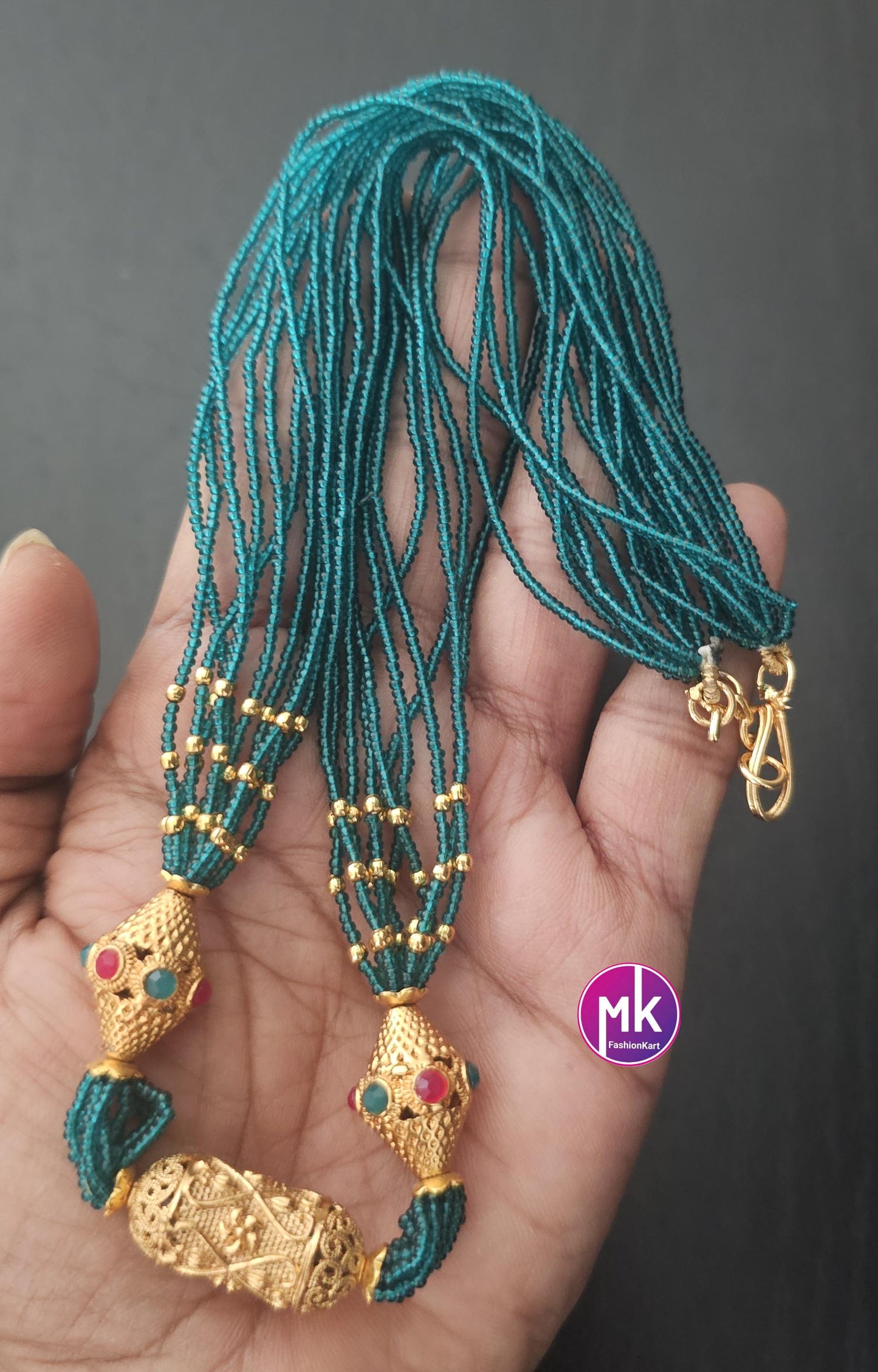 Crystal bead multi-strand long trendy chain - Long chain - Fashion Jewelry - MK Fashionkart