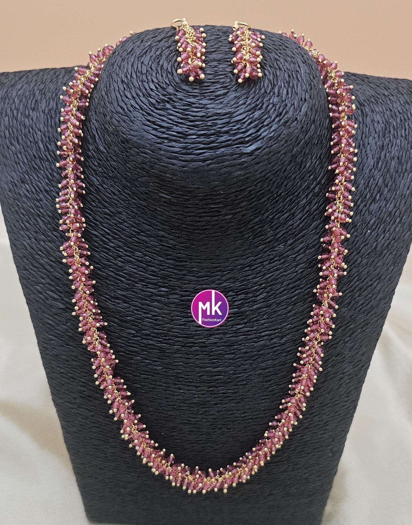 Fashion pearl Cluster chain with matching Cute Earrings - MK Fashionkart - Fashion Jewelry