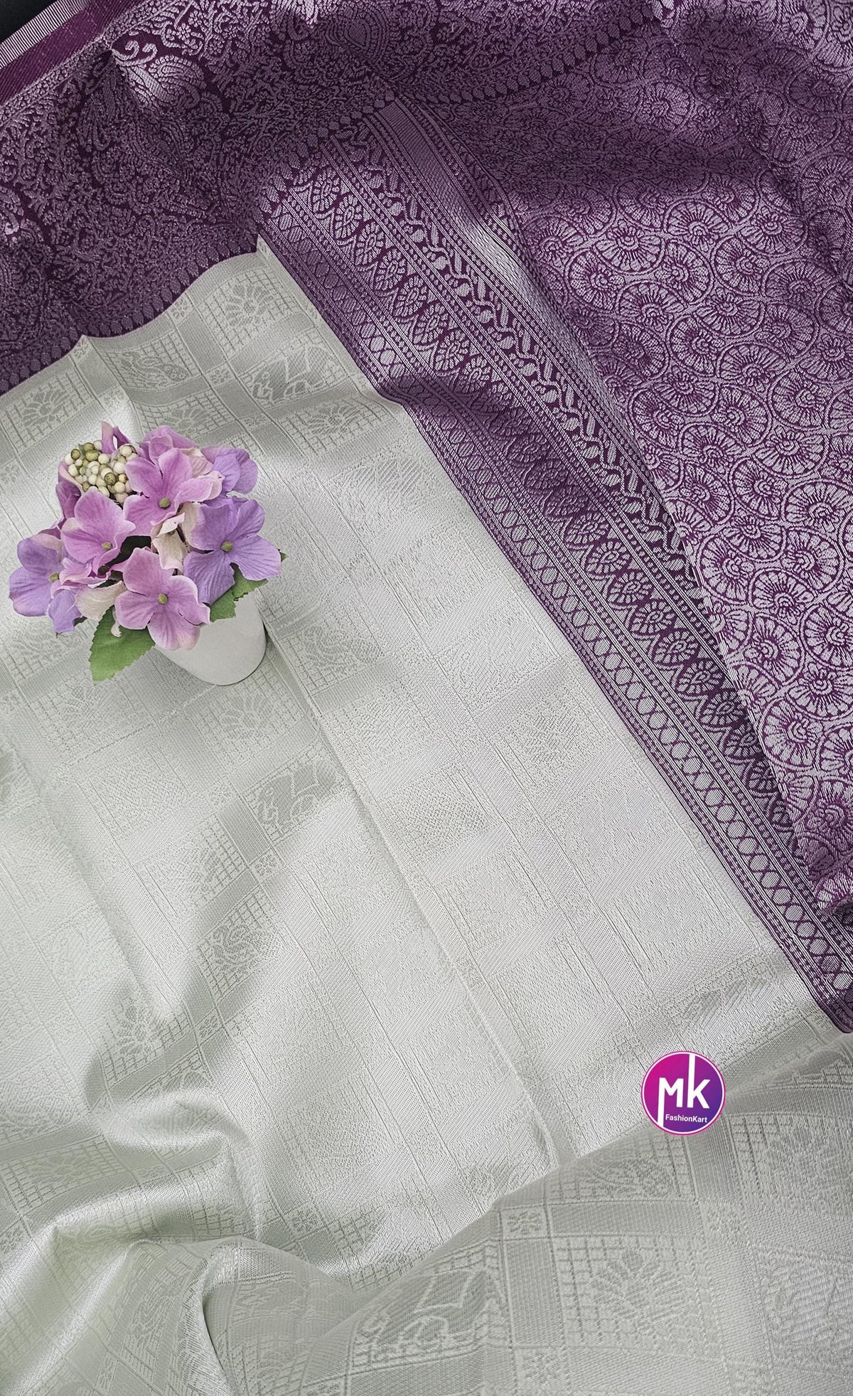 Vibrant color Fancy Art Silk Sarees with Contrast pallu and Running blouse - Saree with running blouse - Partywear Saree - MK Fashionkart