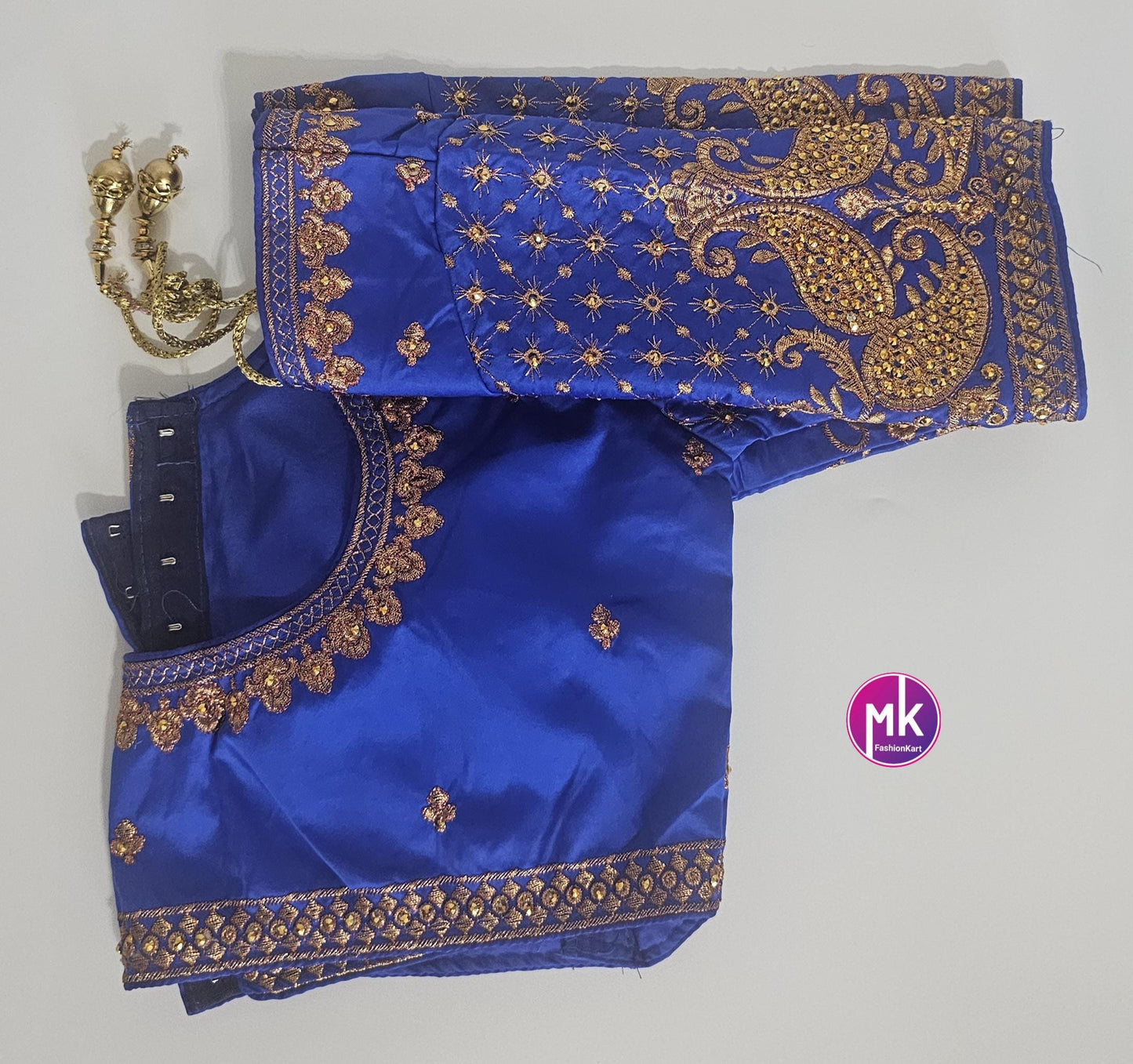 Readymade Saree Blouse - Soft Silk Embroidery Blouses for Saree/Lehenga - Size 38" and 40" - MK Fashionkart