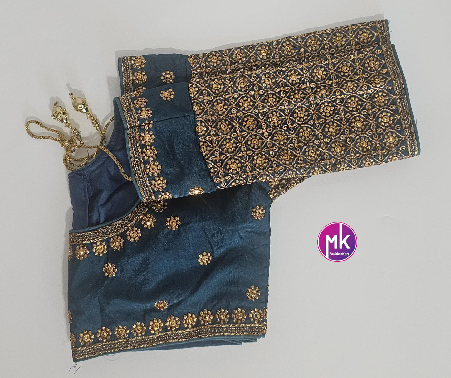 Readymade Saree Blouse - Silk base Embroidery Blouses for Saree/Lehenga - Size 38" and 40" - MK Fashionkart