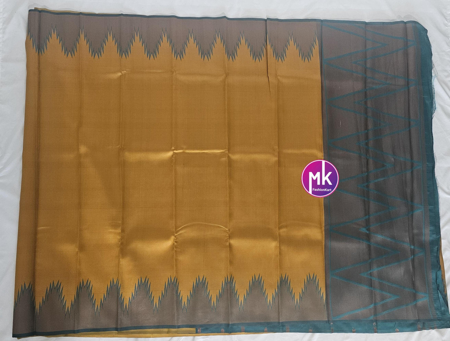 Gopuram Design fancy Art Silk Sarees with Running blouse - Saree with running blouse - Partywear Saree - MK Fashionkart