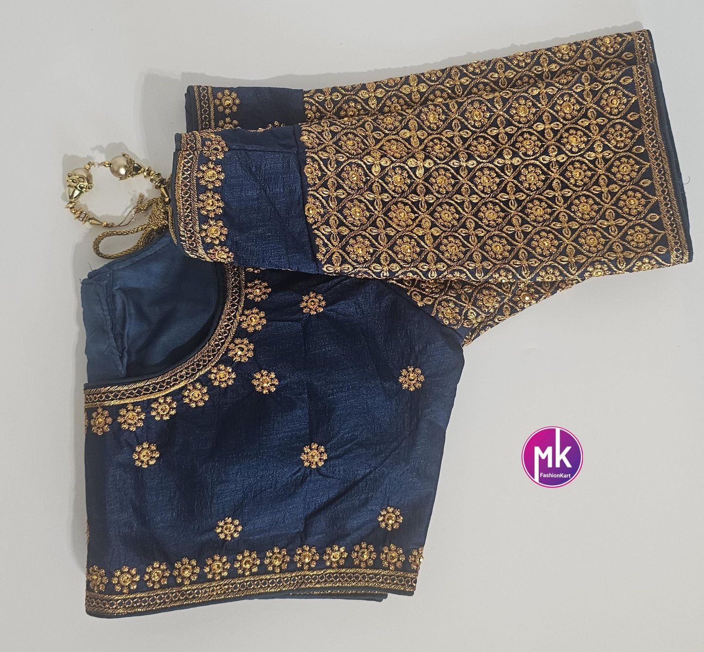 Readymade Saree Blouse - Silk base Embroidery Blouses for Saree/Lehenga - Size 38" and 40" - MK Fashionkart