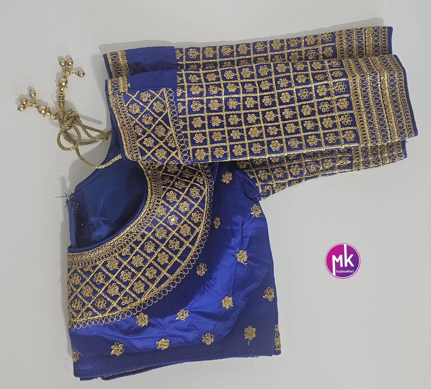 Readymade Saree Blouse - Soft Silk Embroidery Blouses for Saree/Lehenga - Size 40" - MK Fashionkart