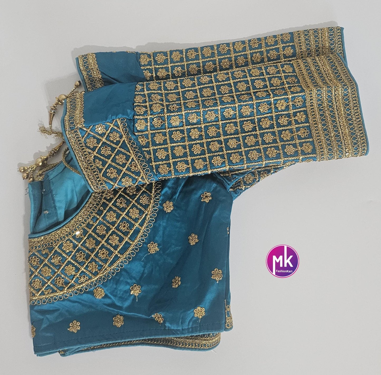 Readymade Saree Blouse - Soft Silk Embroidery Blouses for Saree/Lehenga - Size 40" - MK Fashionkart