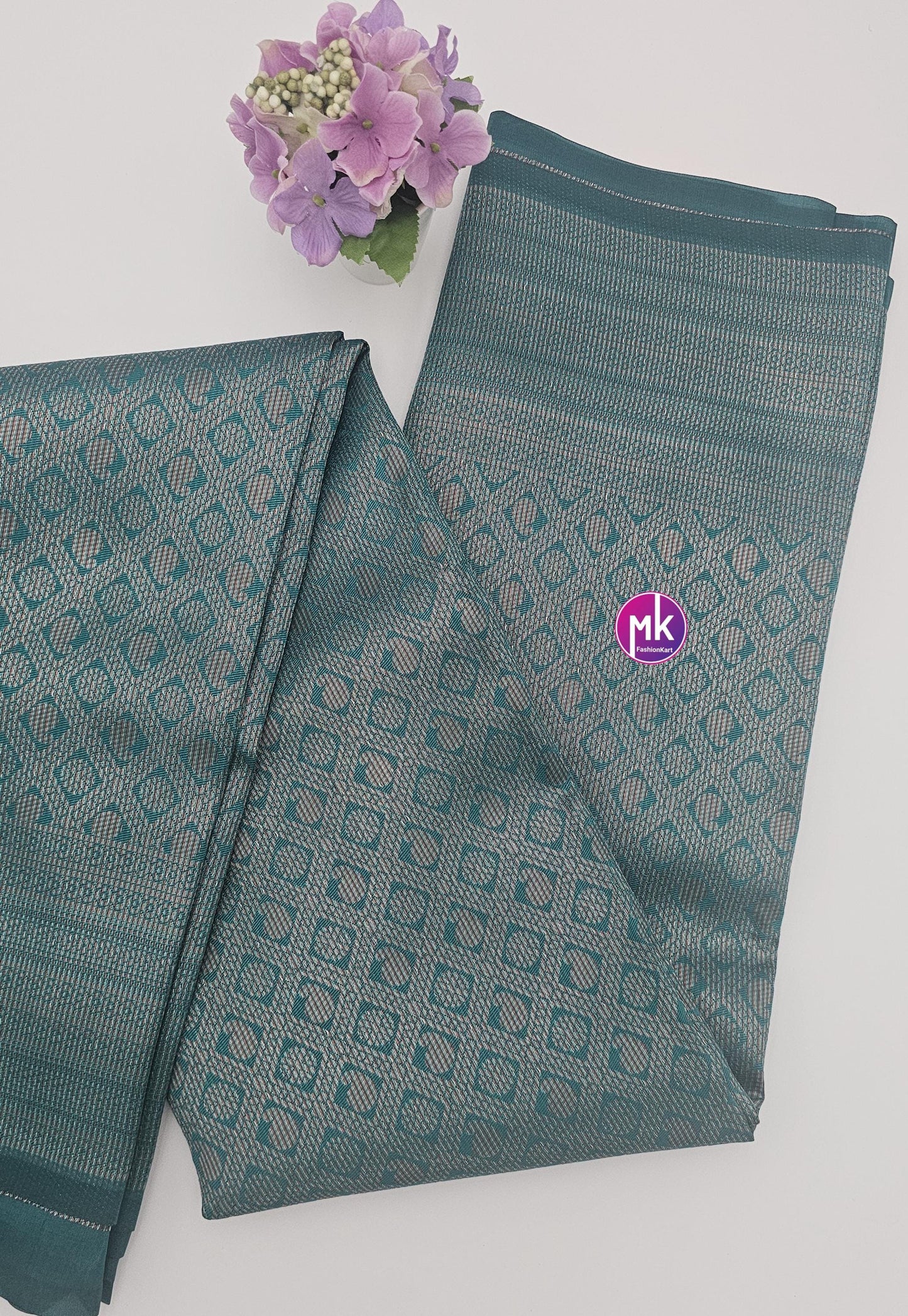 Fancy Art Silk Sarees with Running blouse - Saree with running blouse - Partywear Saree - MK Fashionkart
