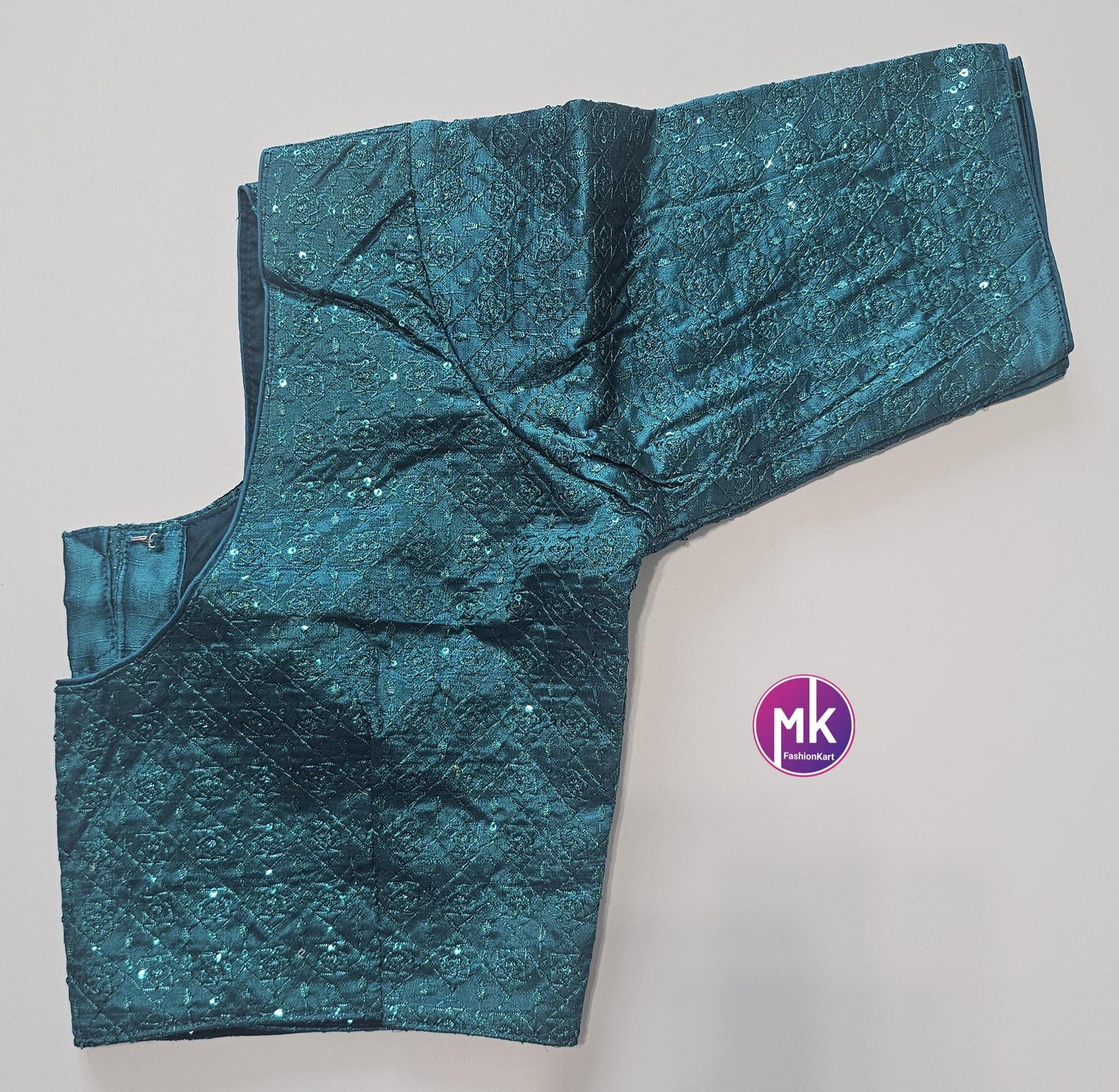 Readymade Saree Blouse - Vibrant Color Sequence, Embroidery work Blouse - Saree/Lehenga blouse - Size 36", 38" and 40" - MK Fashionkart