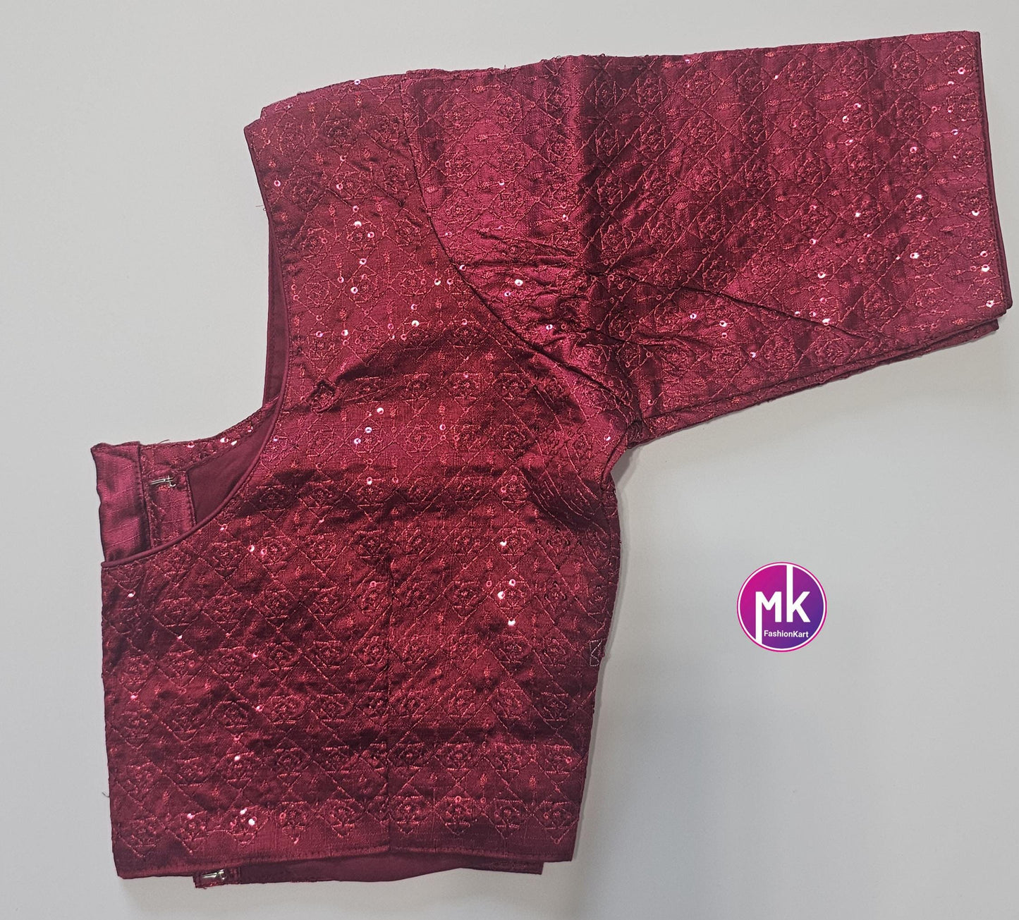 Readymade Saree Blouse - Vibrant Color Sequence, Embroidery work Blouse - Saree/Lehenga blouse - Size 36", 38" and 40" - MK Fashionkart