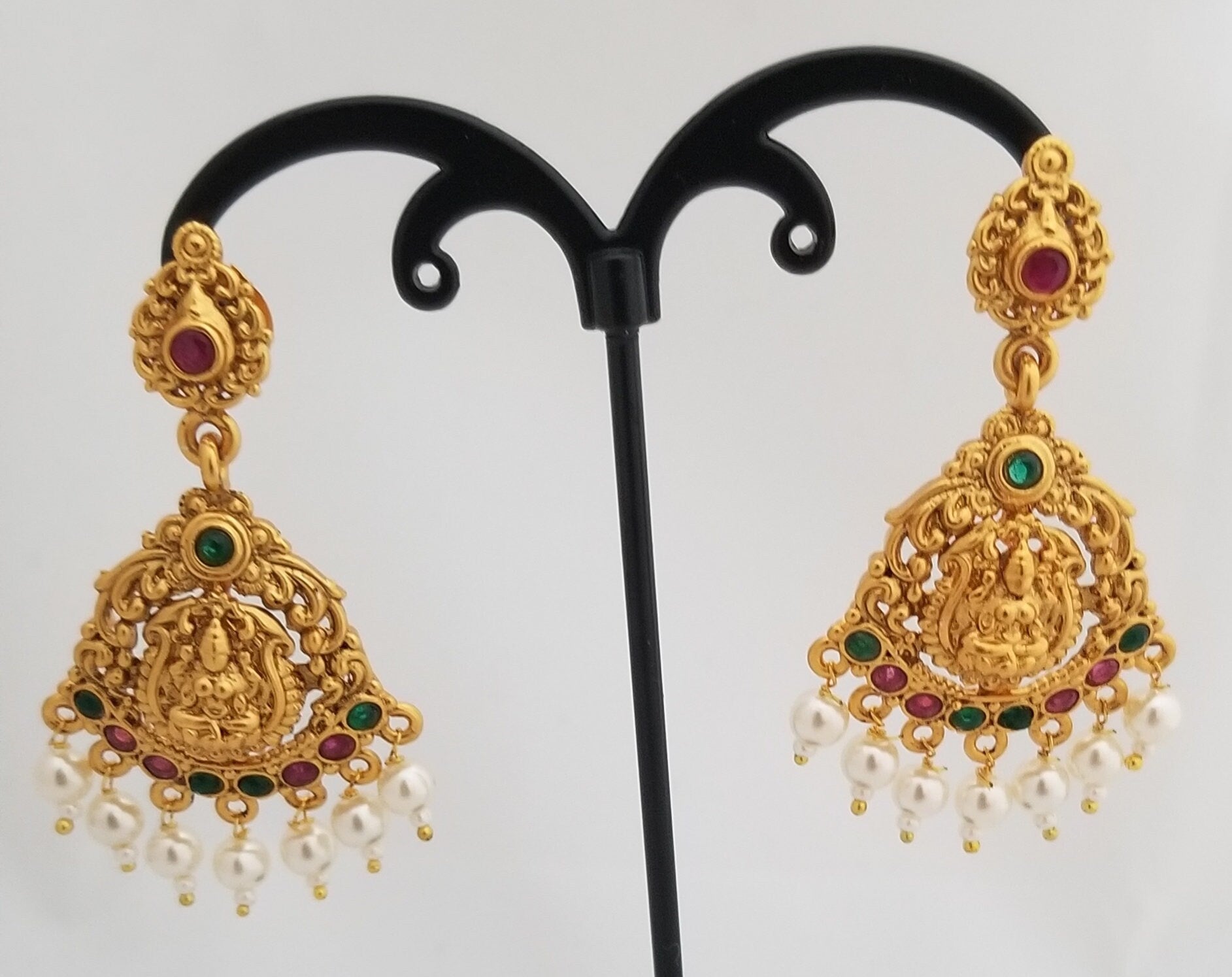Partywear Matte finish with AD stones Earrings Jhumki Jhumka Earrings for Women and Girls