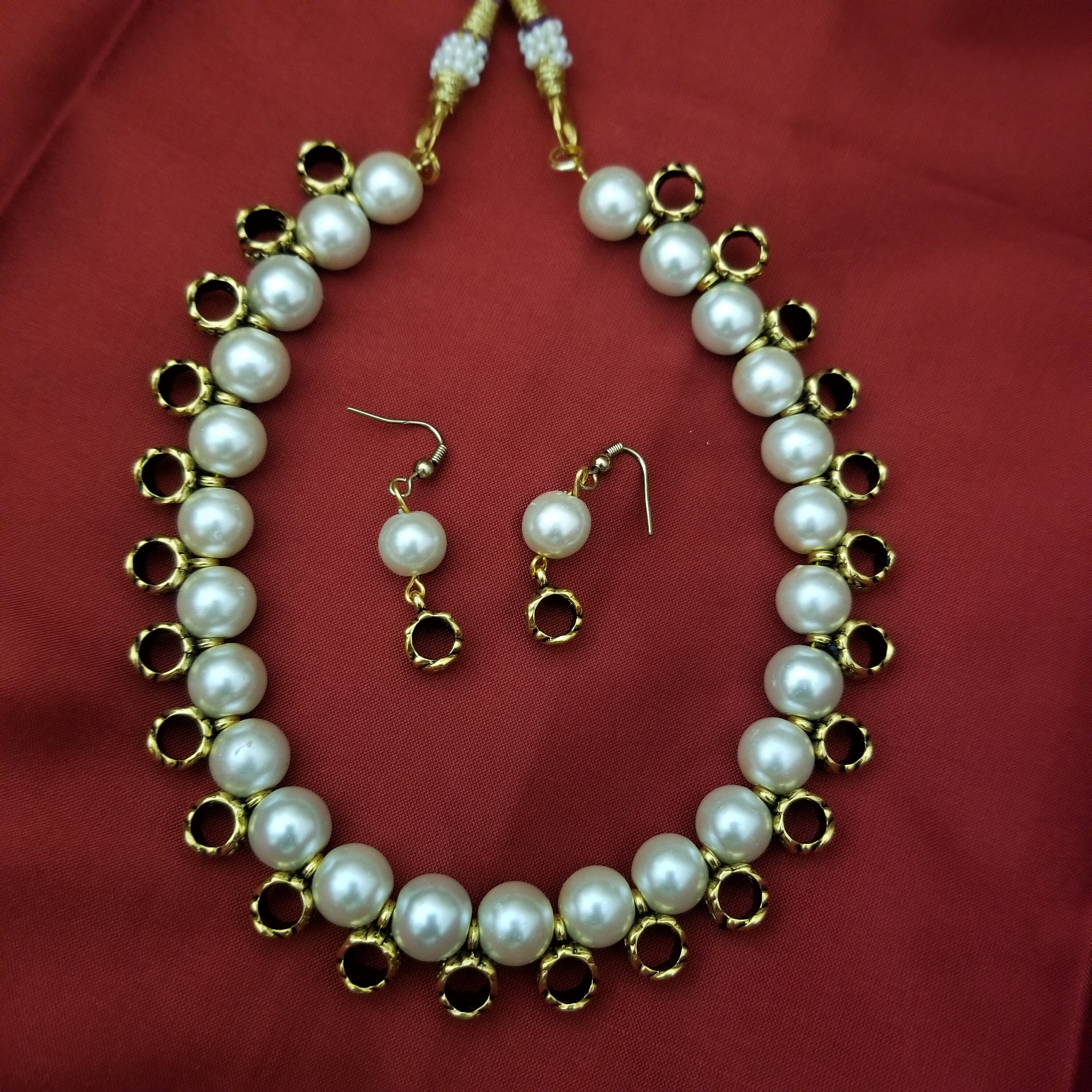 Pearl with Antique bead Necklace