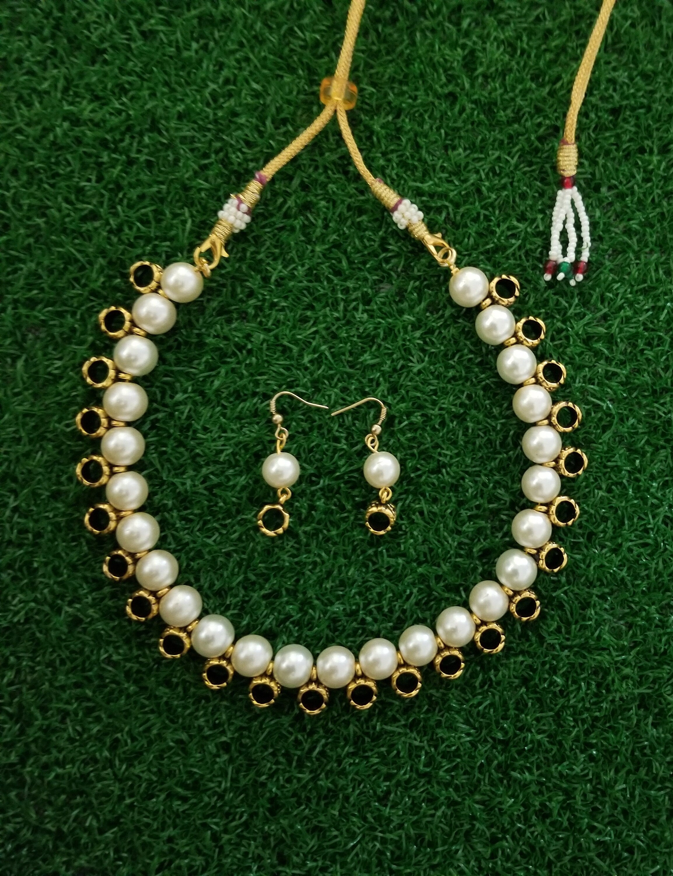 Pearl with Antique bead Necklace