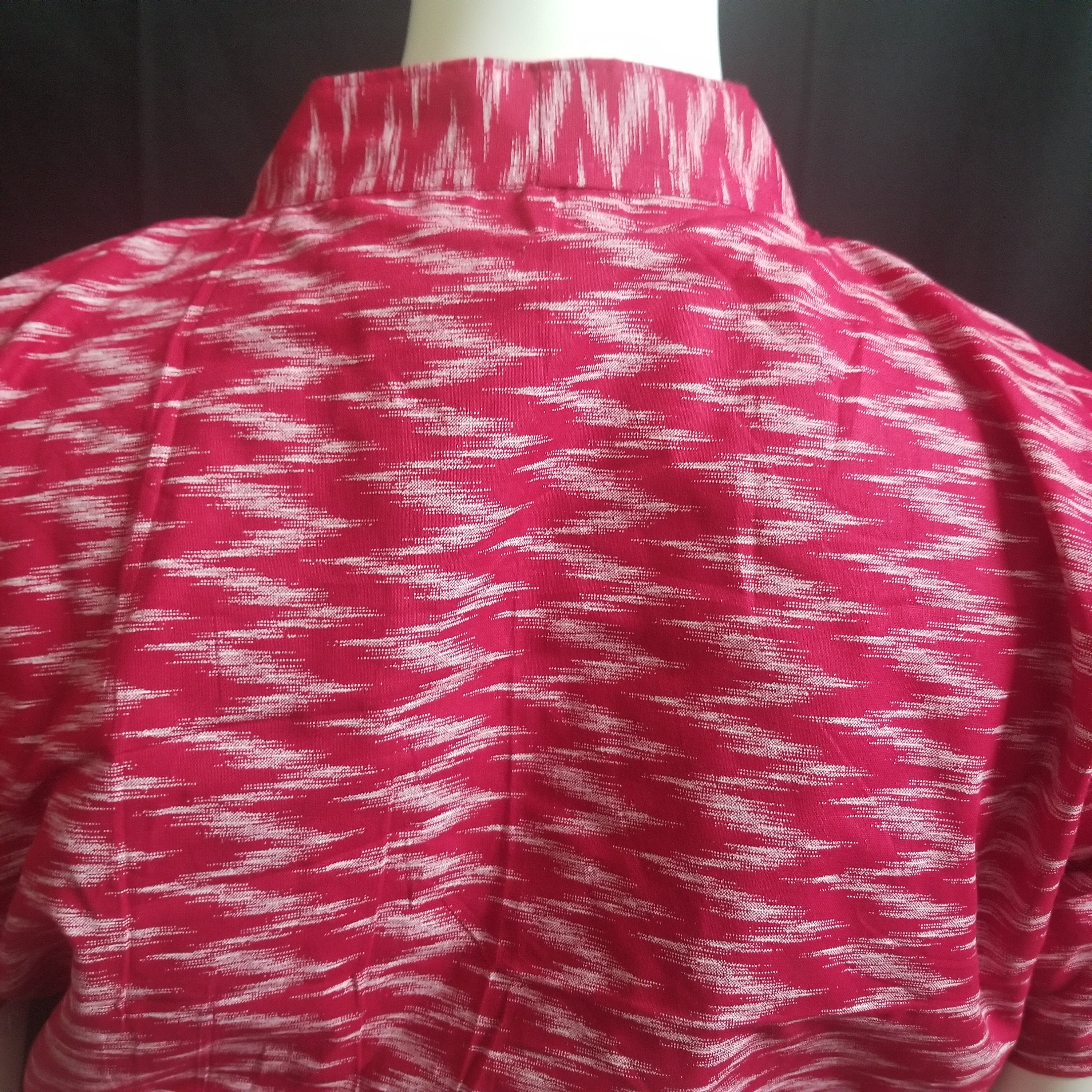 Readymade Saree Blouse - Pink color collar Blouse - Princess cut with padded  - size 40" (can alter 36" to 44")