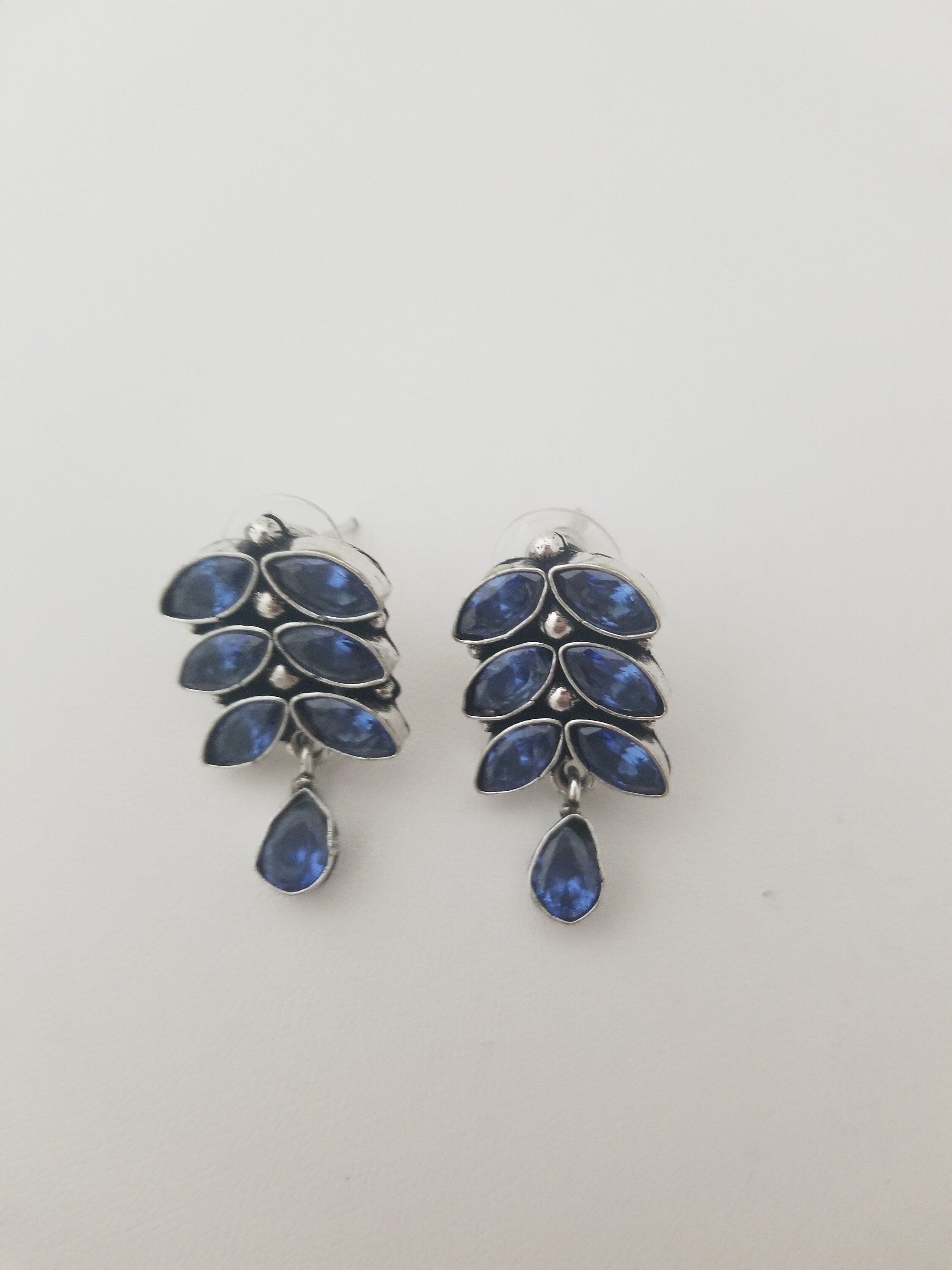 Oxidized Purple stones Earrings Jhumki Jhumka for Women and Girls