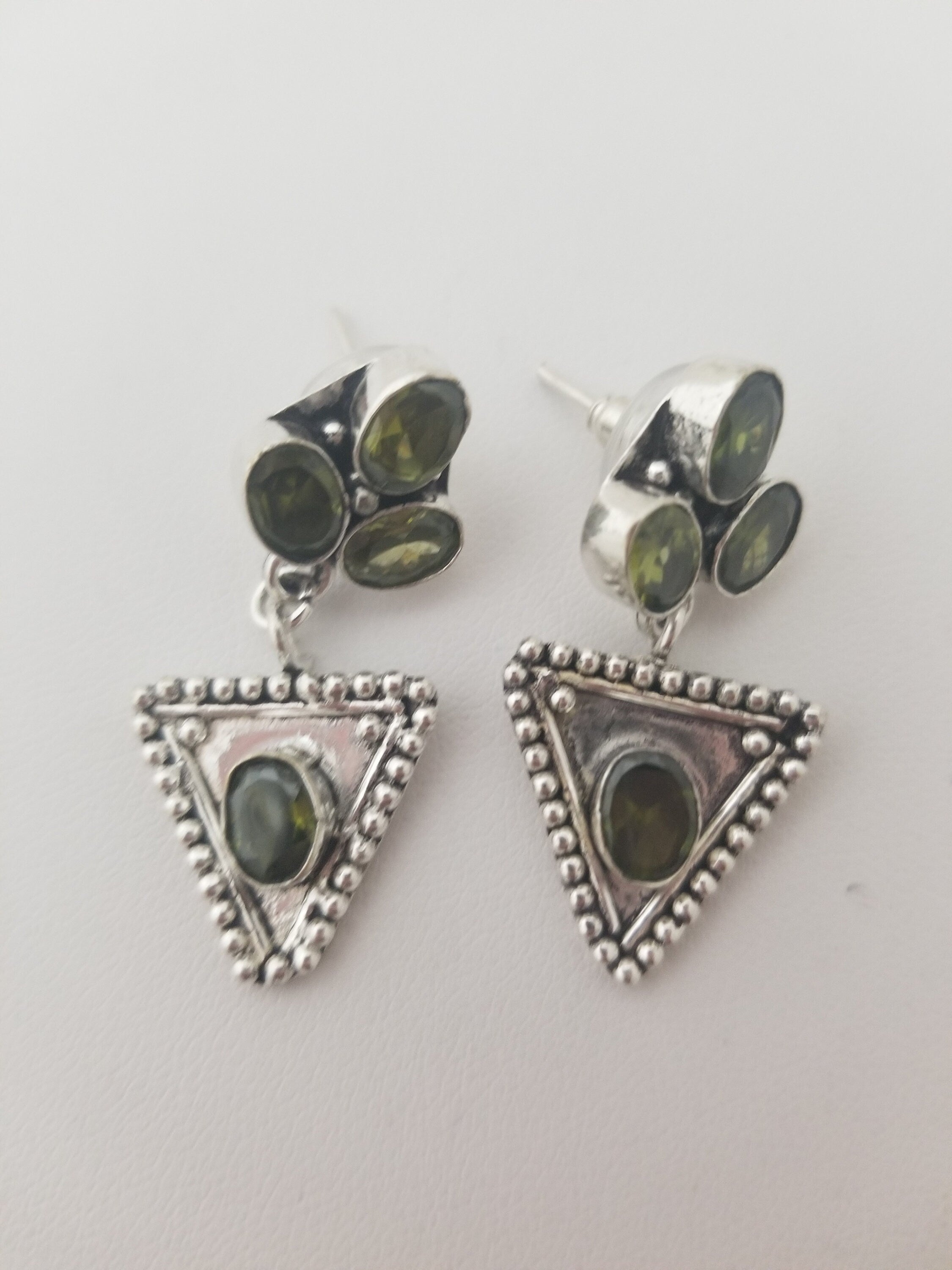 Oxidized Green stones Earrings Jhumki Jhumka for Women and Girls