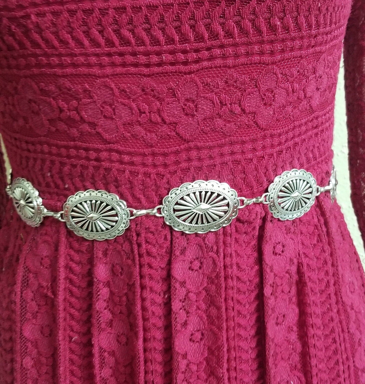 Oxidized SIlver Hip belt with adjustable hook - Hip belt - Lehenga belt - Saree Belt - Dress Hip belt
