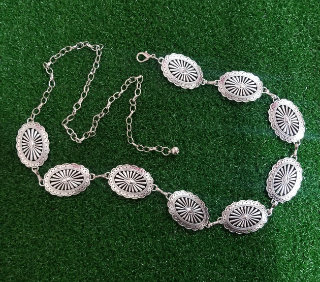 Oxidized SIlver Hip belt with adjustable hook - Hip belt - Lehenga belt - Saree Belt - Dress Hip belt