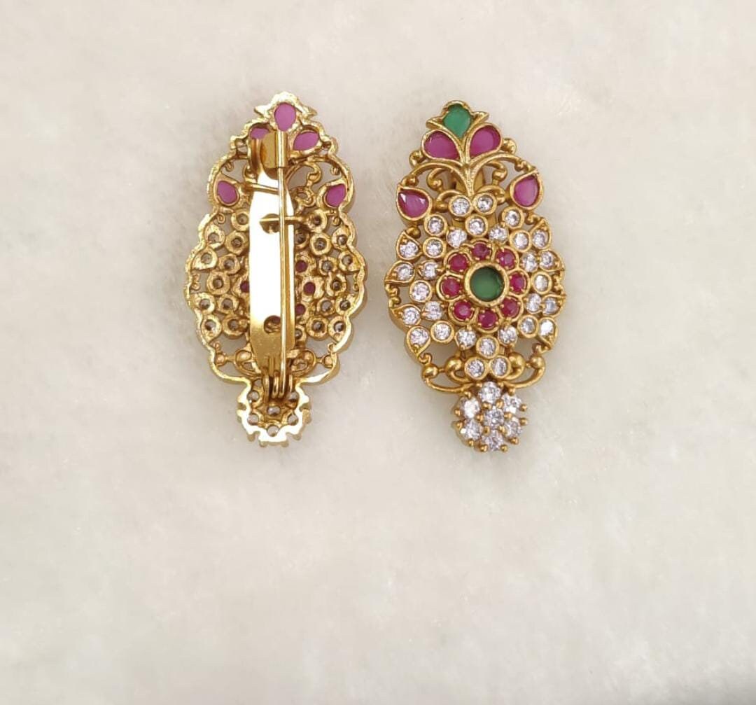 Premium Quality AD stone Multi-color Saree/Lehenga/Dress Pin