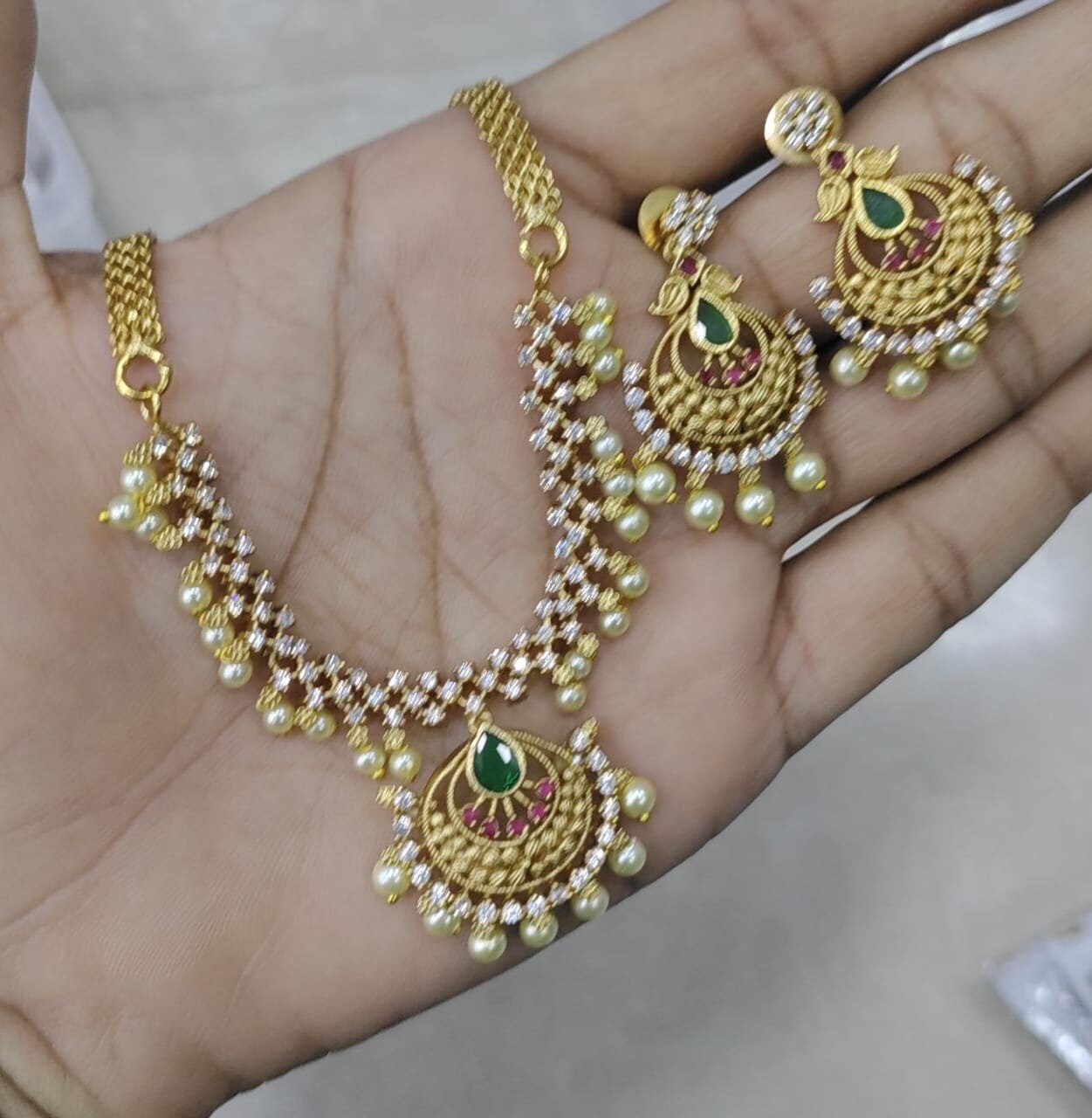 Premium Quality Matte finish Choker cum Necklace with Beautiful Earrings