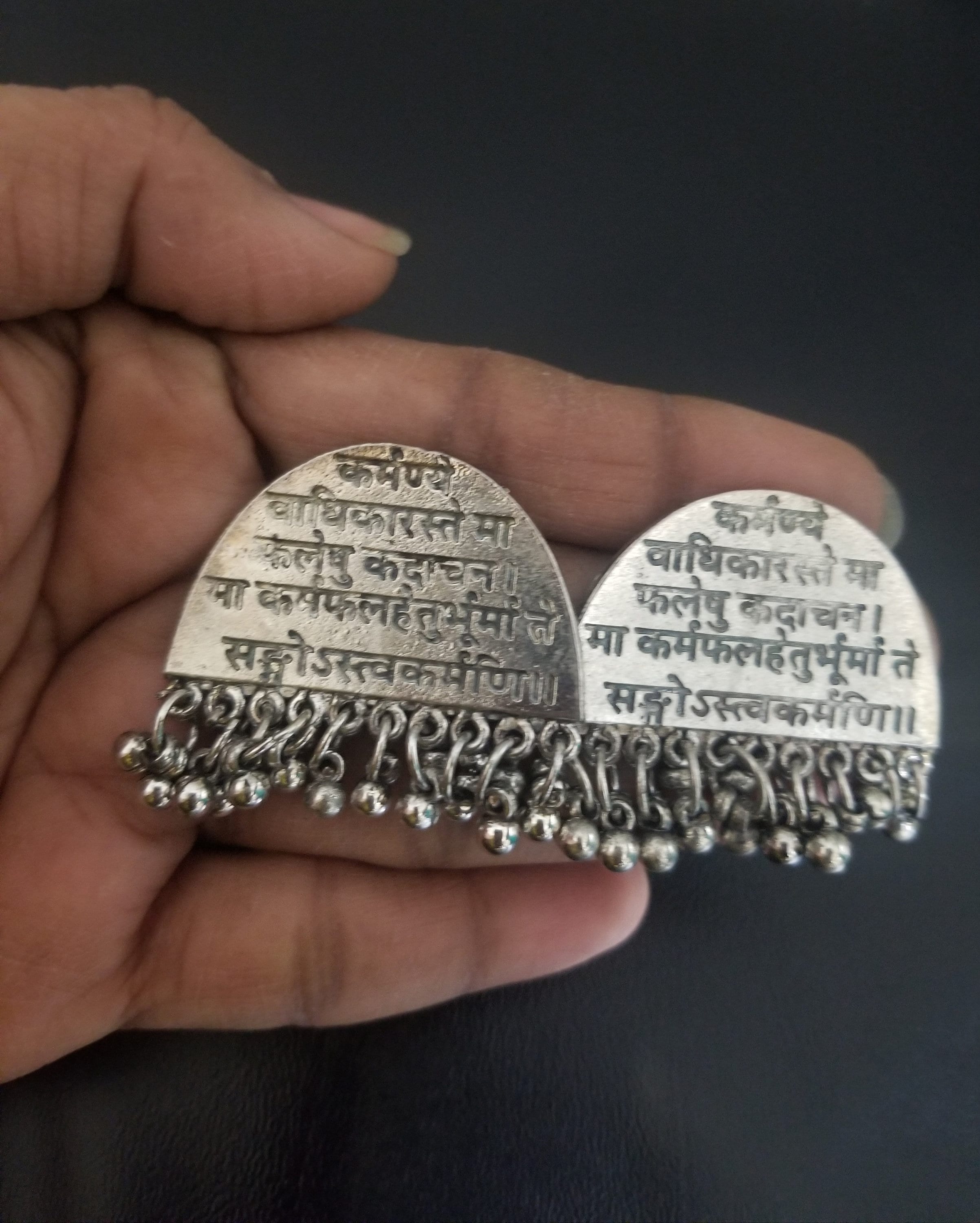 Oxidized Big Earrings Jhumki Jhumka for Women and Girls