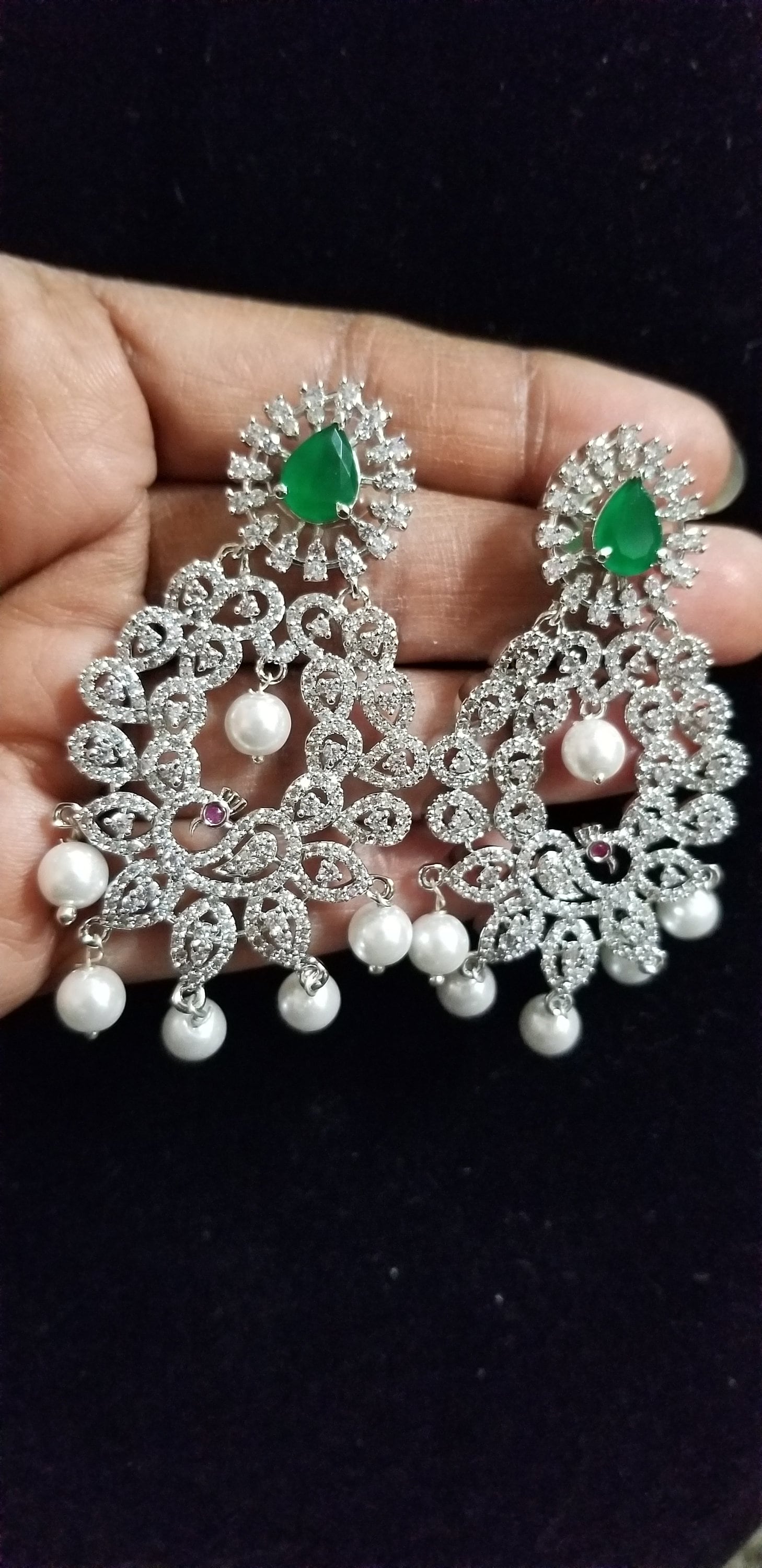 Premium Quality AD Bridal Haram set (Removable Pendent) - Bollywood Haram - Partywear Haram set