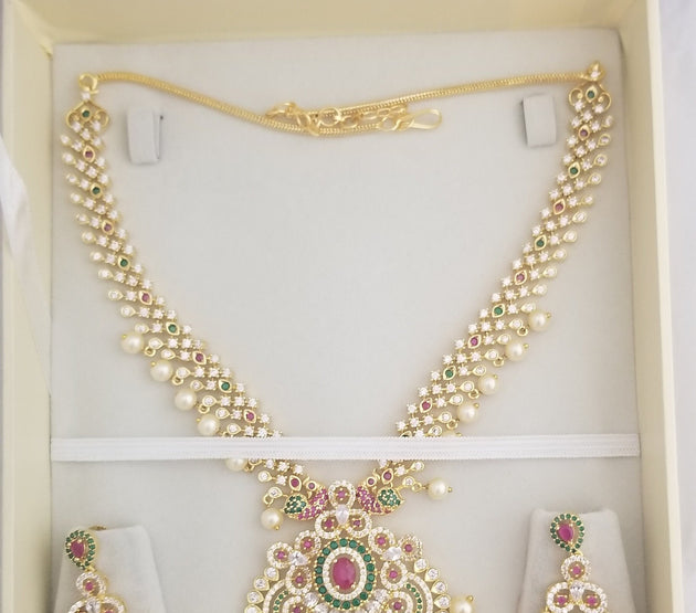 Wedding Jewelry Satin box (Inside velvet) Necklace Earring Display case storage Holder (vertical opening)