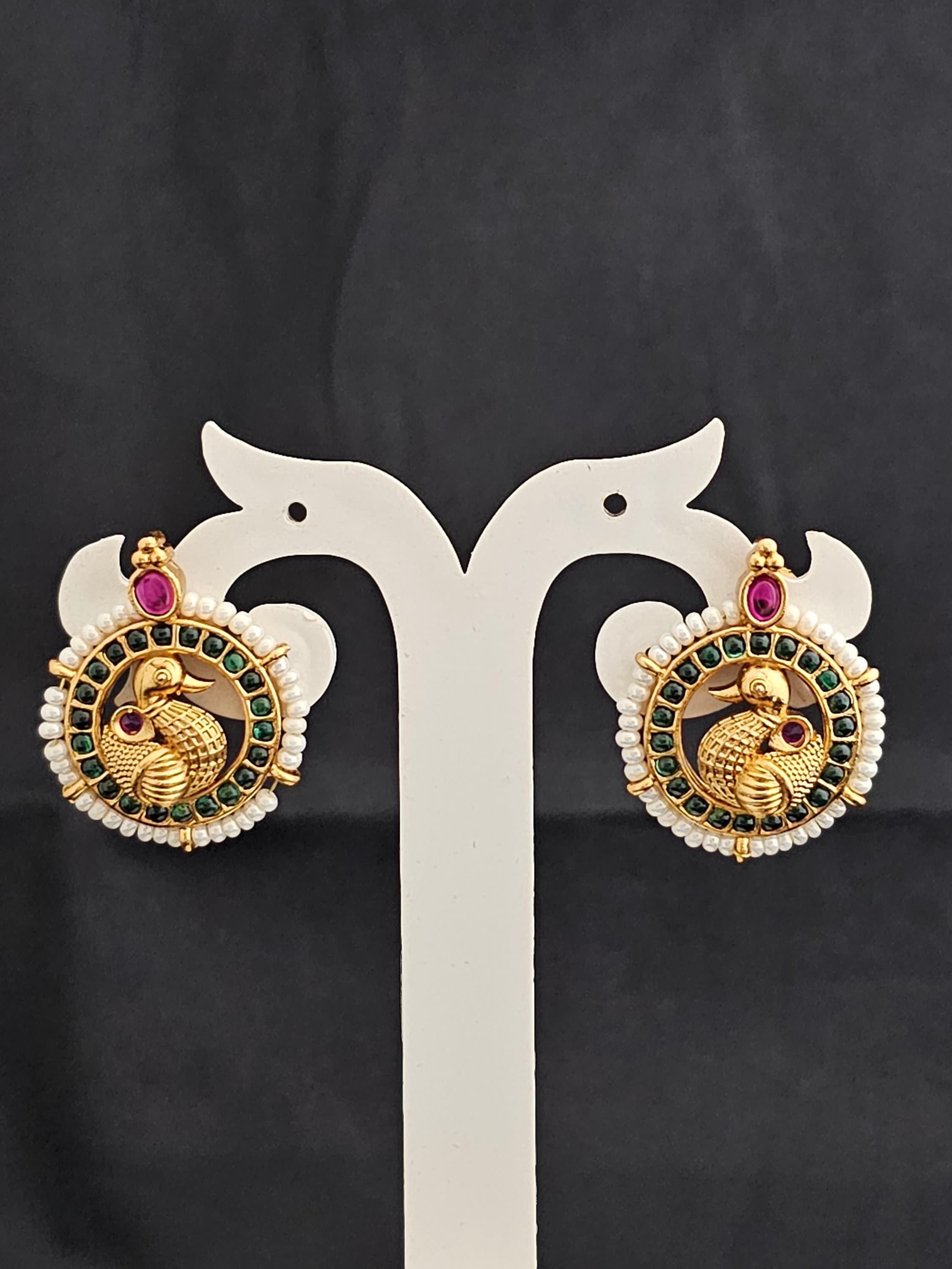 Peacock Premium Quality premium polish Earrings