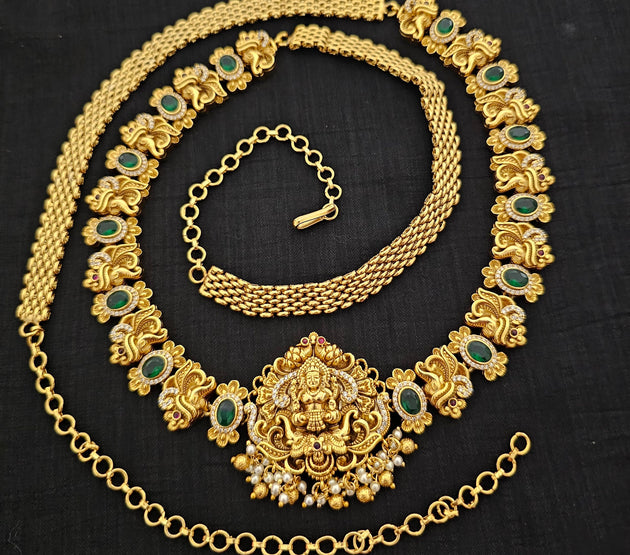 Lakshmi Gold finish Bridal Hip Chain-Traditional Hip Chain-Vaddanam-Kamarbandh-Kamarpatta-Waist belt-Hip belt-Belly chain