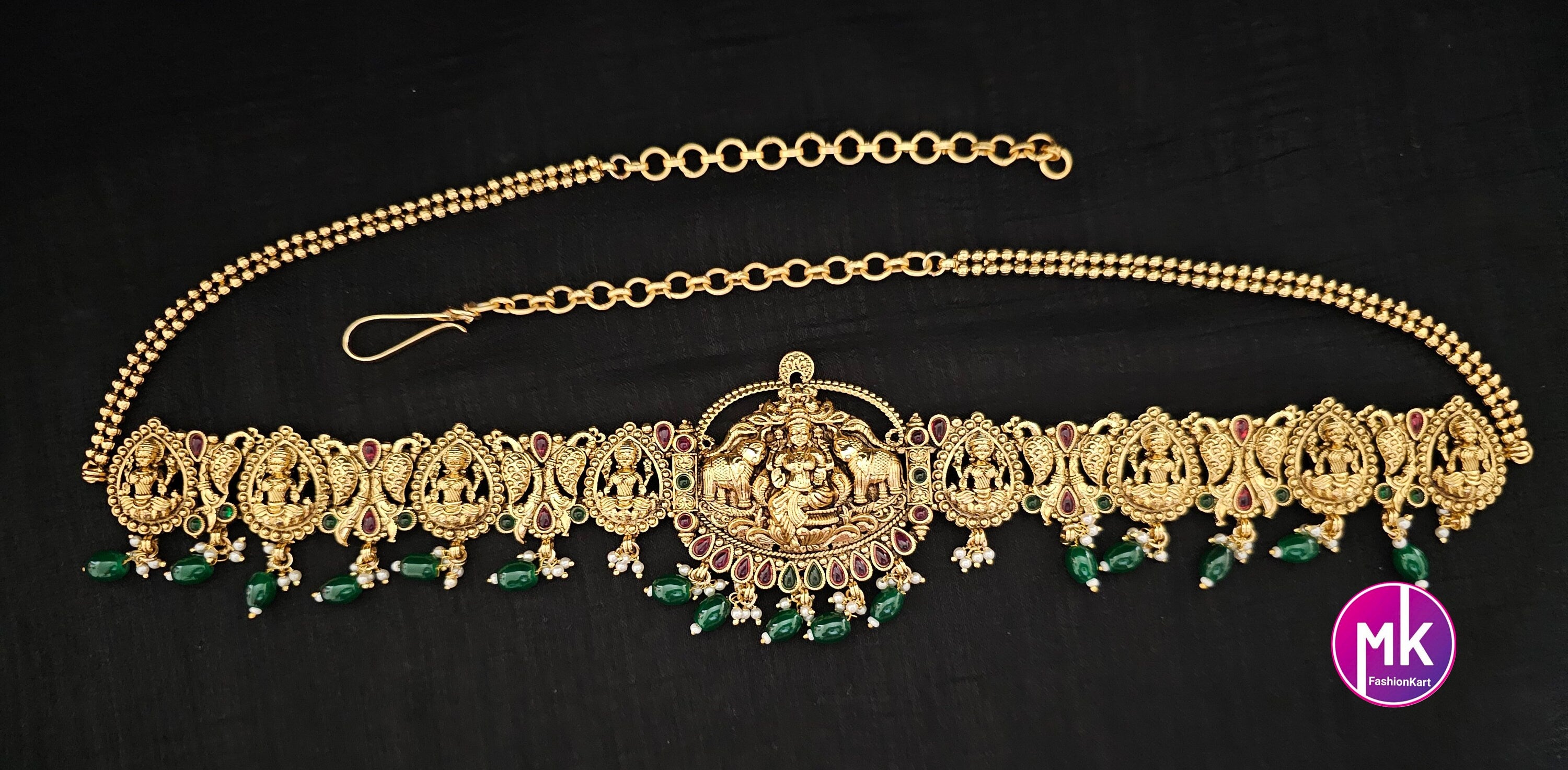 Lakshmi Antique finish Bridal Hip Chain-Traditional Hip Chain-Vaddanam-Kamarbandh-Kamarpatta-Waist belt-Hip belt-Belly chain