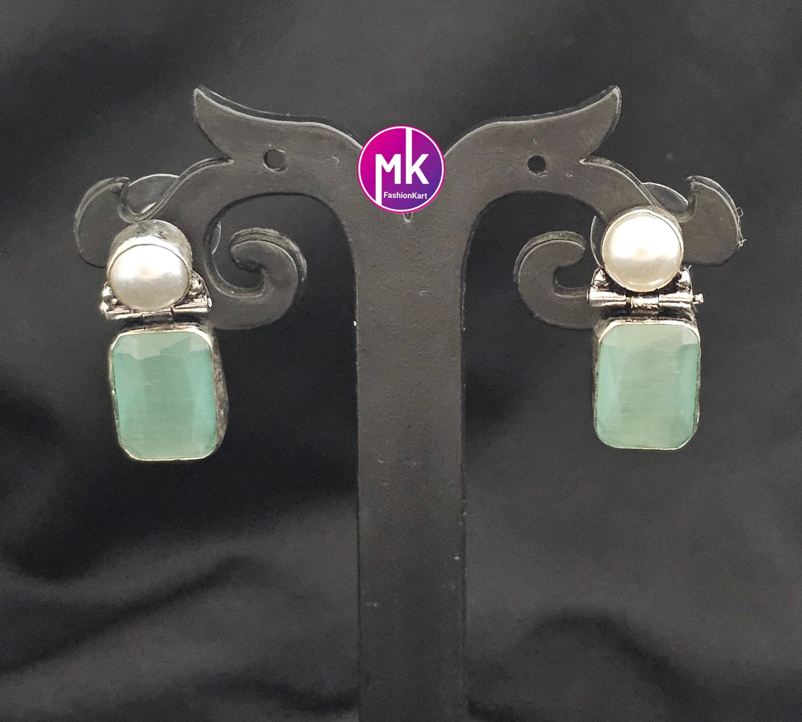 Silver Oxidized Earrings/Jhumki Jhumka for Women and Girls