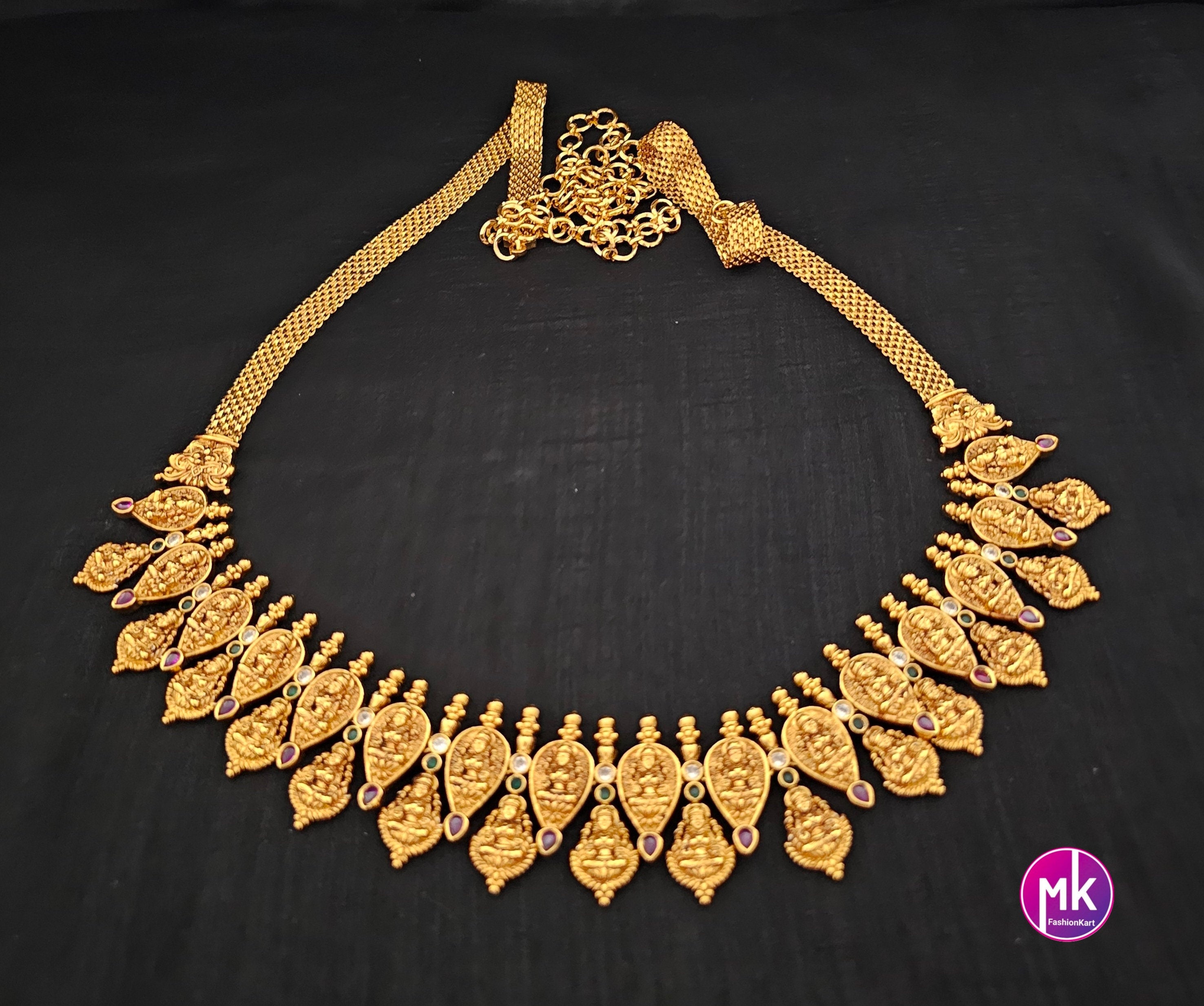 Lakshmi Gold finish Bridal Hip Chain-Traditional Hip Chain-Vaddanam-Kamarbandh-Kamarpatta-Waist belt-Hip belt-Belly chain