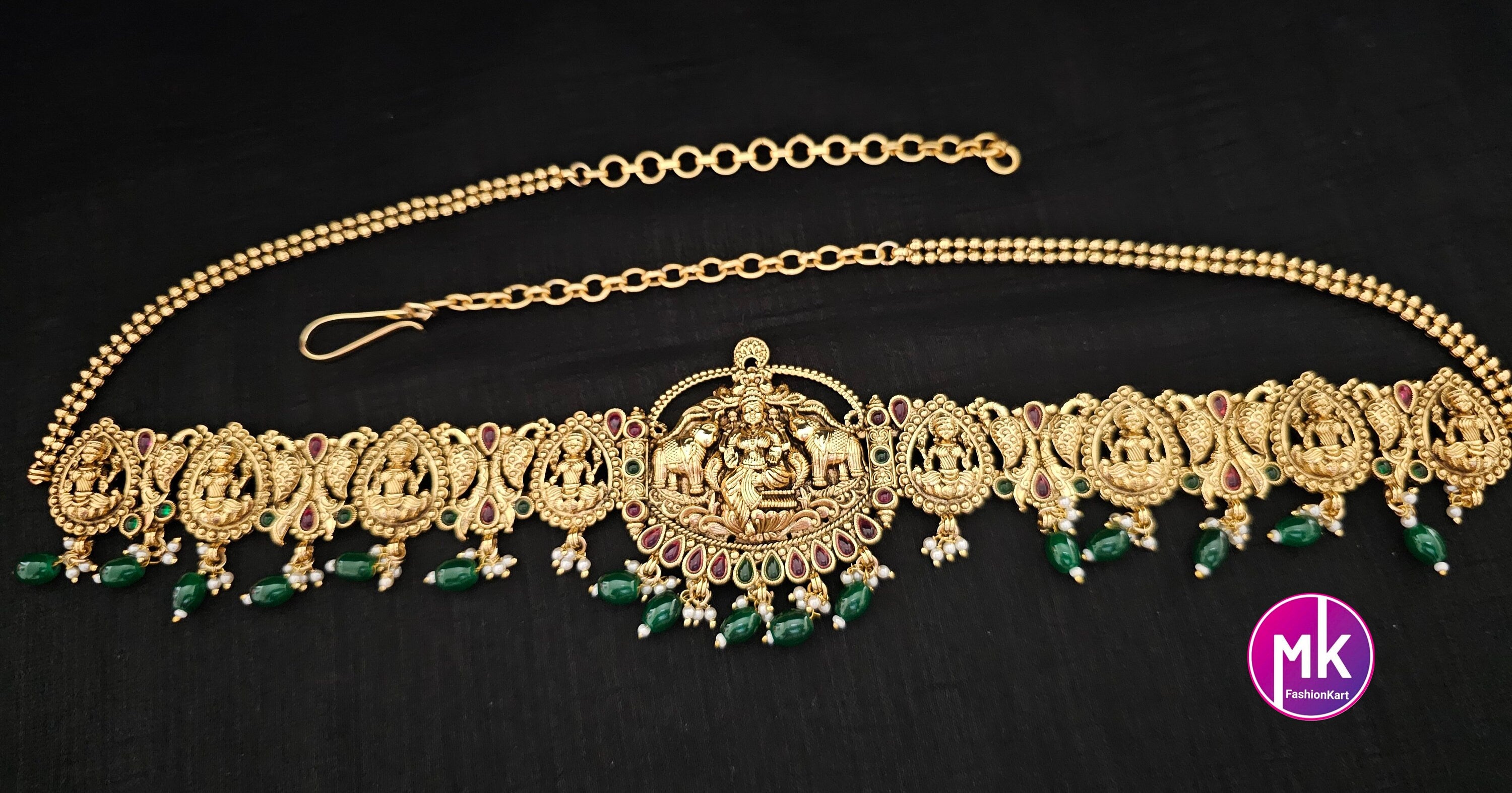 Lakshmi Antique finish Bridal Hip Chain-Traditional Hip Chain-Vaddanam-Kamarbandh-Kamarpatta-Waist belt-Hip belt-Belly chain