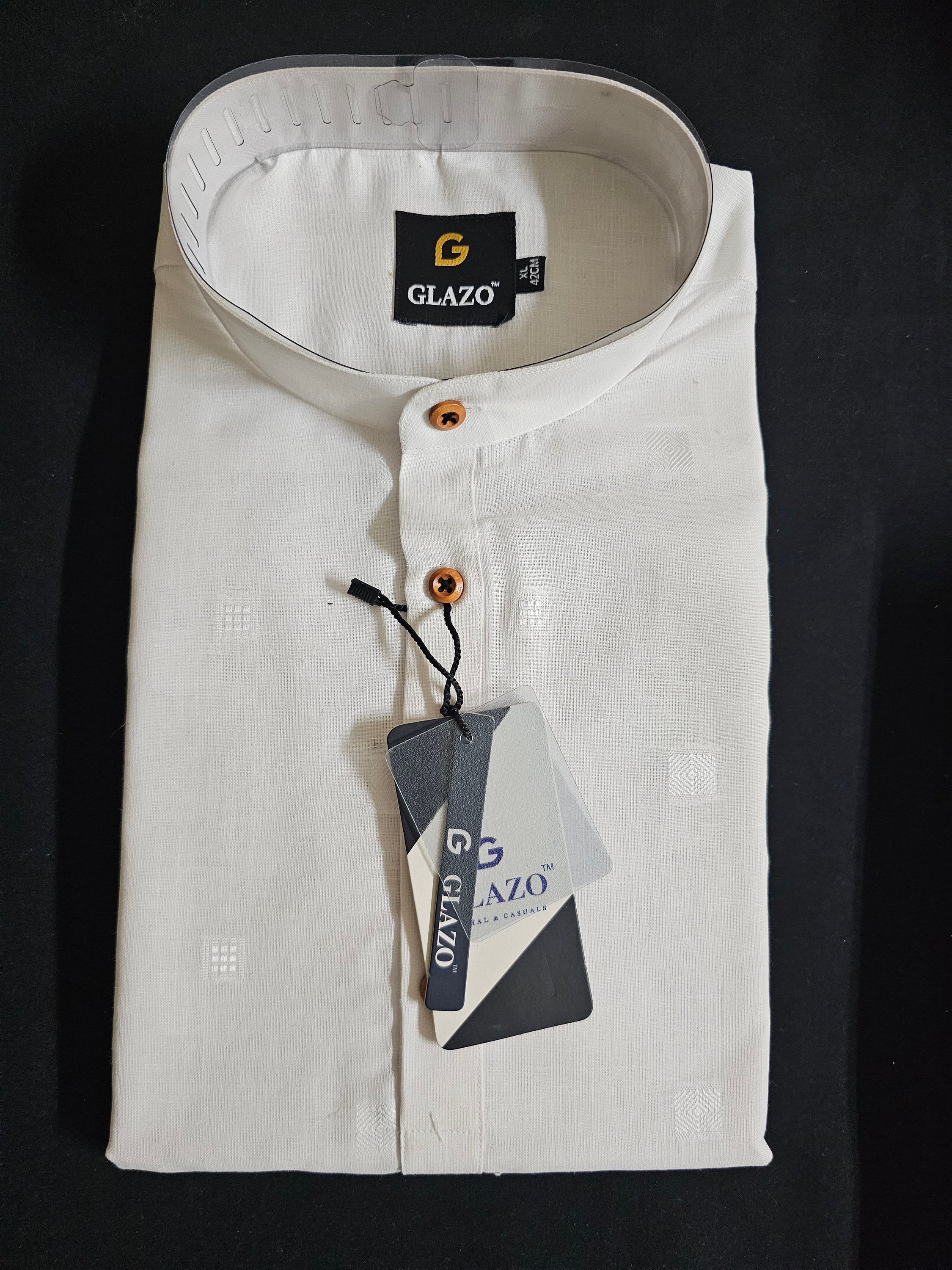 Men's Cotton butta work Long Kurta - Full Hand - Long sleeve - Front open - pocket Kurta - Partywear - Indian Dresses