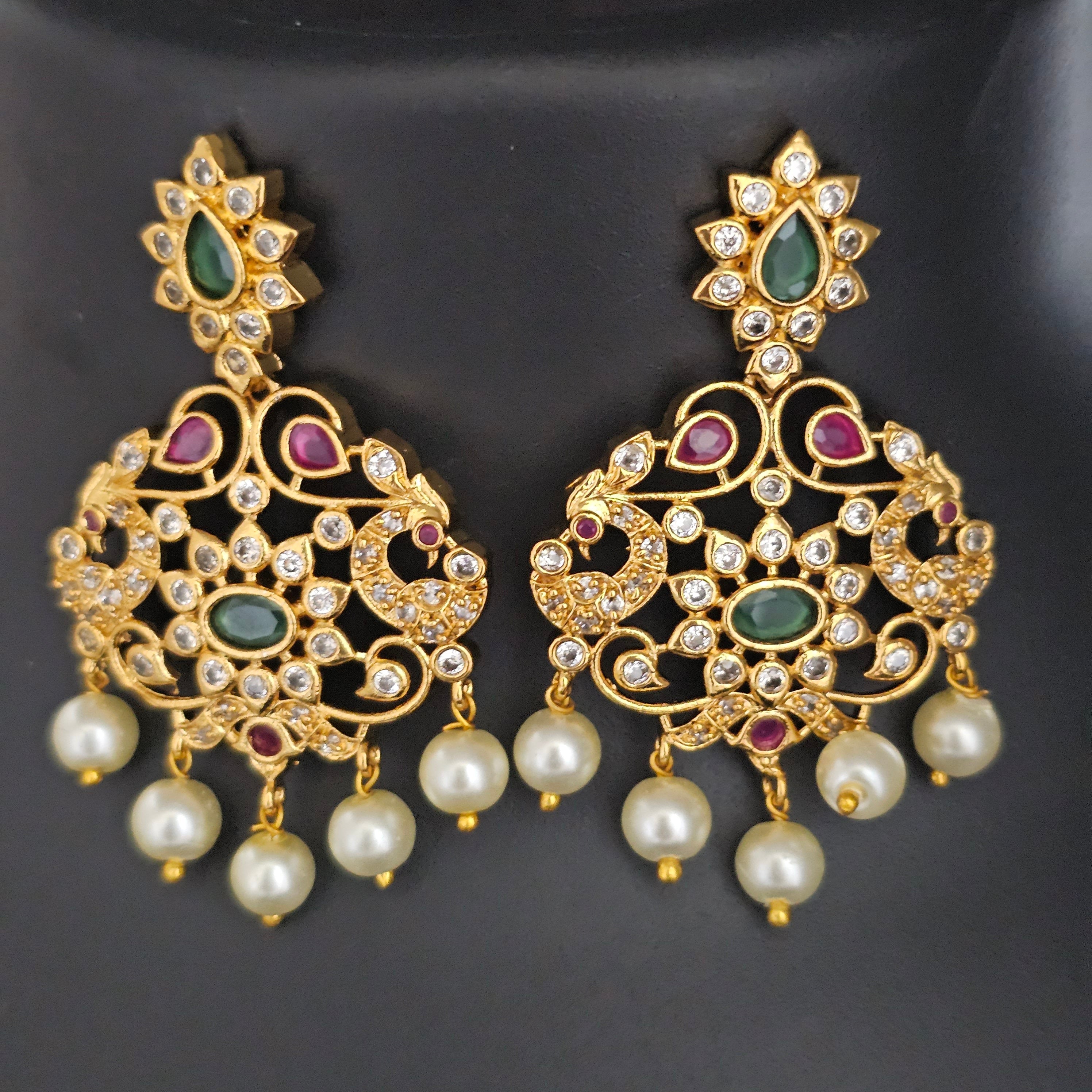 Premium Quality Temple Jewelry Ethnic Jewelry Kemp Jewelry - Three layer Haram