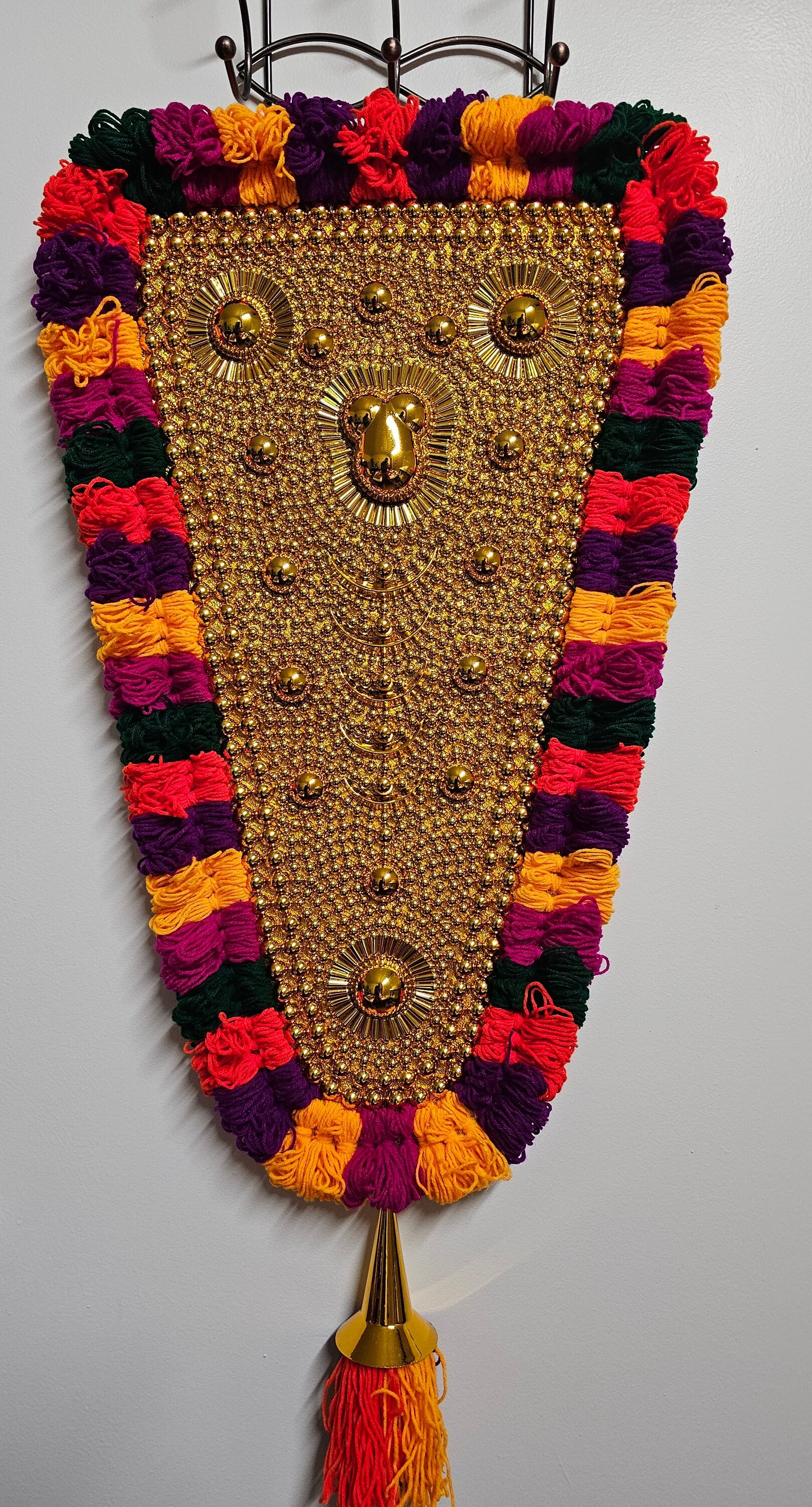 Traditional Kerala Nettipattam - Elephant Caprison - Handmade Wall hanging/wall Art - Grahapravesam Gift -Wall Decor- 2 feet