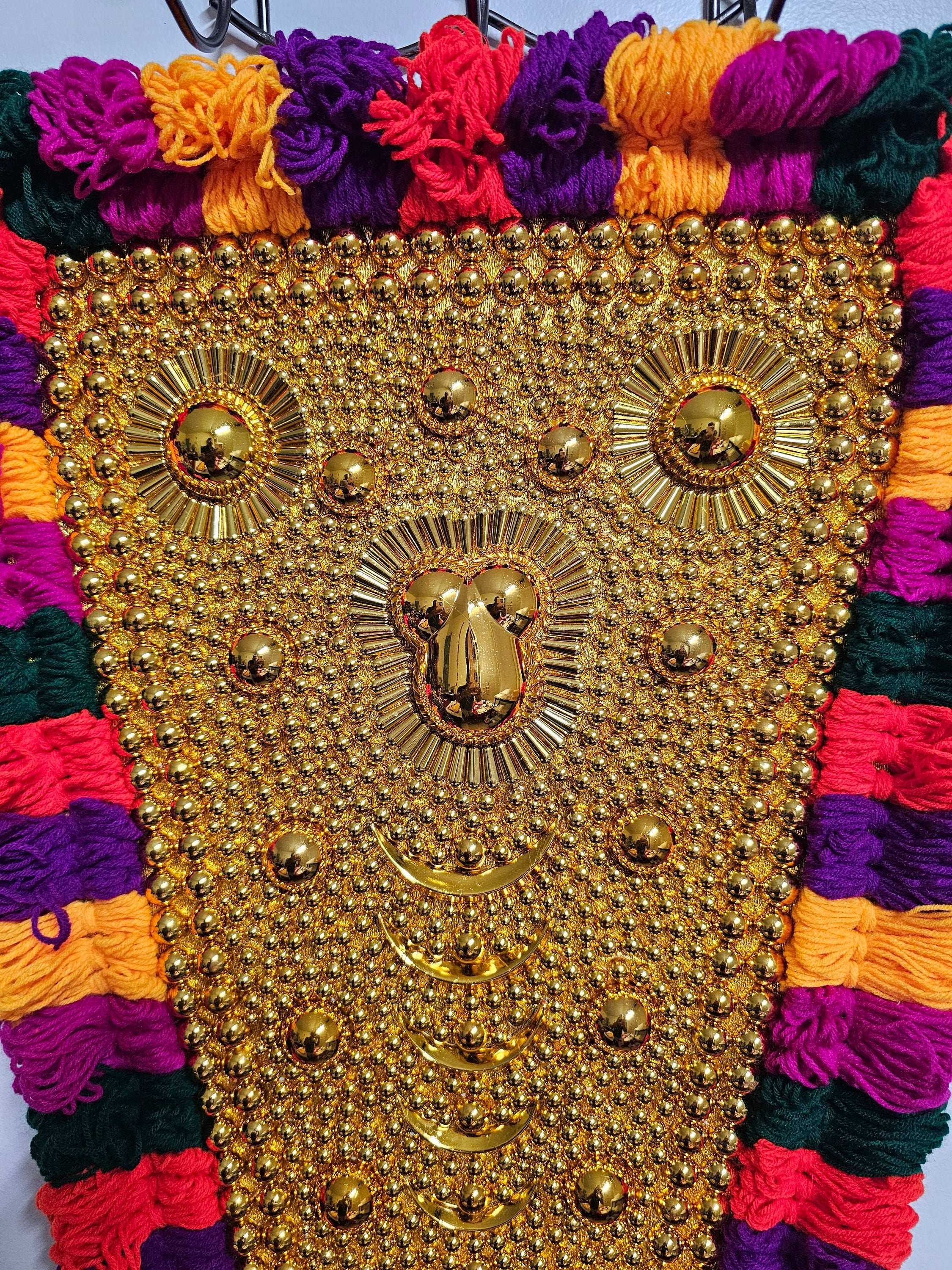 Traditional Kerala Nettipattam - Elephant Caprison - Handmade Wall hanging/wall Art - Grahapravesam Gift -Wall Decor- 2 feet