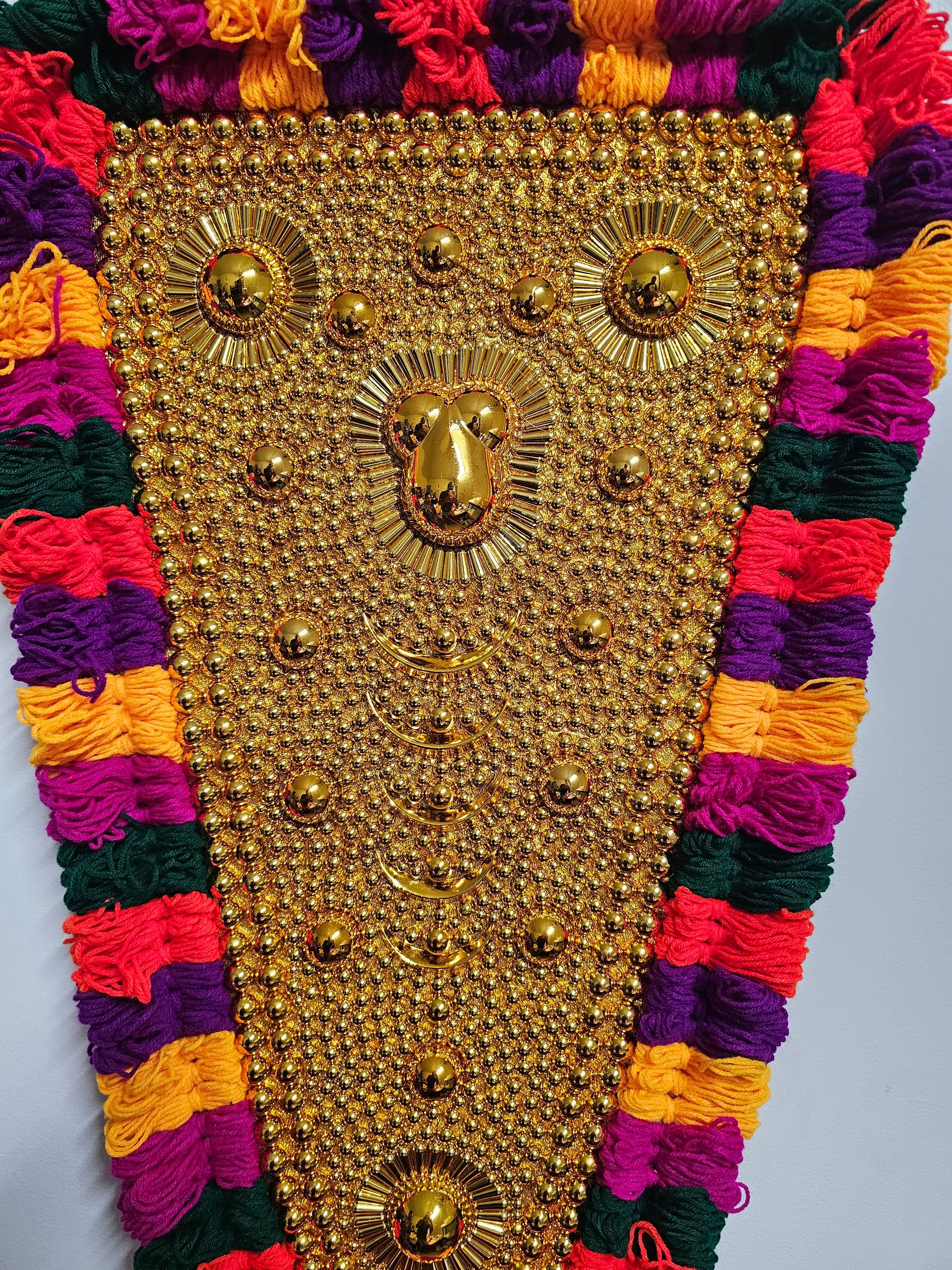 Traditional Kerala Nettipattam - Elephant Caprison - Handmade Wall hanging/wall Art - Grahapravesam Gift -Wall Decor- 2 feet